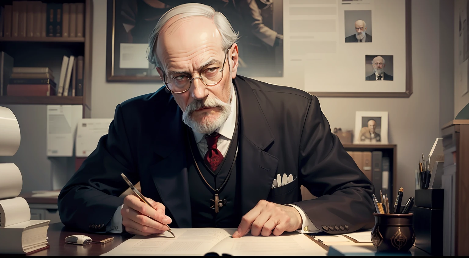 sigmund freud attending patient in his office
