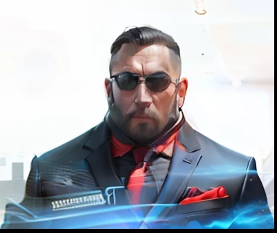 Man black suit red tie hd