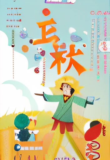 Poster close-up, the goddess of autumn harvest, promotional poster, Poster illustration, by Chizuko Yoshida, in fall, Autumn, author:Kitasan Okada, animation printed poster, fall season, a poster, Poster design, Children's book cover