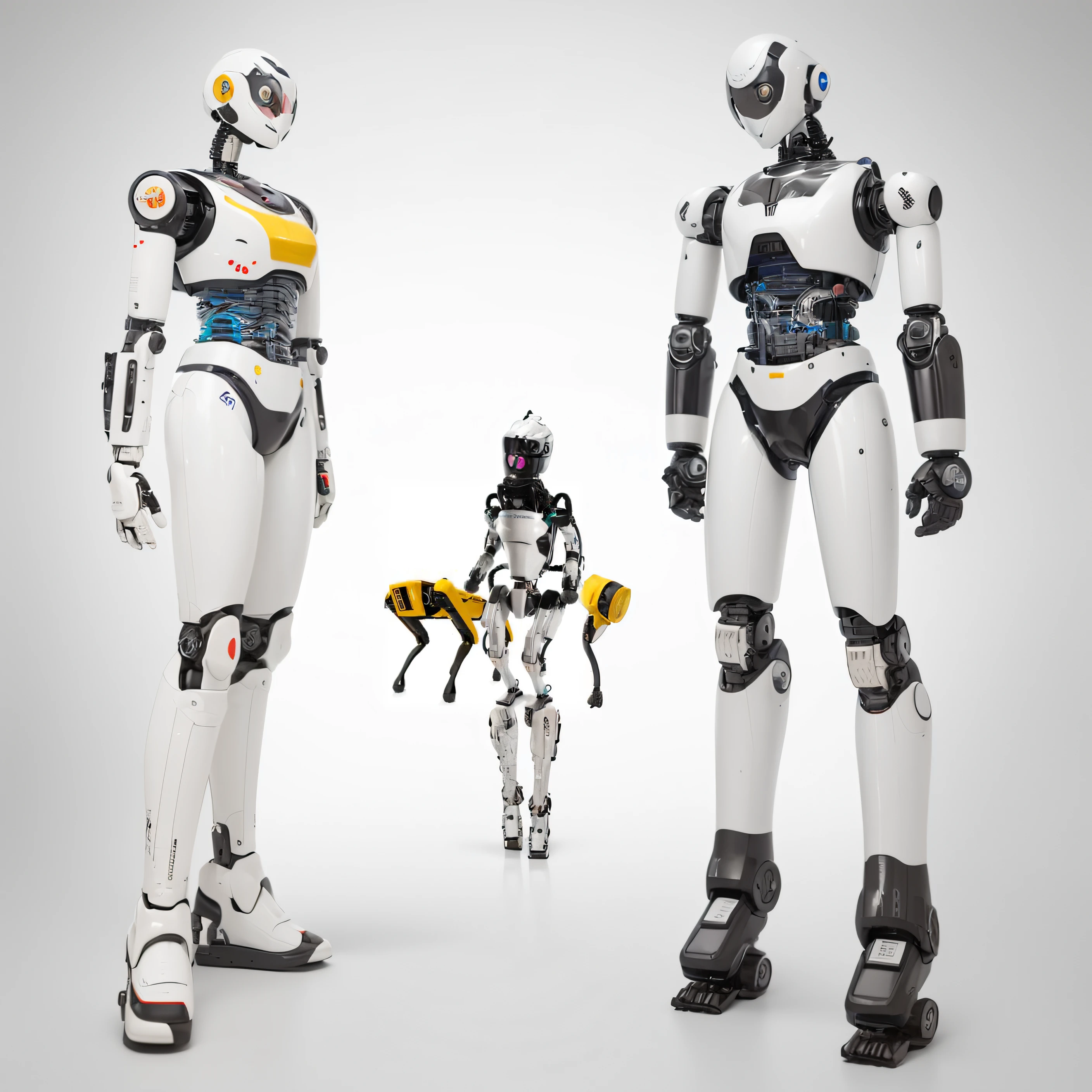 Robot dog and robot dog toy isolated on white background, Boston Dynamics, Boston Dynamics Robot, droid, Robot Bionic Technical, Robot Dog, Robot Dog, robotics, droid, humanoide robot, Industrial Mechanical Robot Dog, with robotic arms, Humanoid robot, Bipedal, humanoide robot, droid, Future Robot, robotic body, Partial robot body
