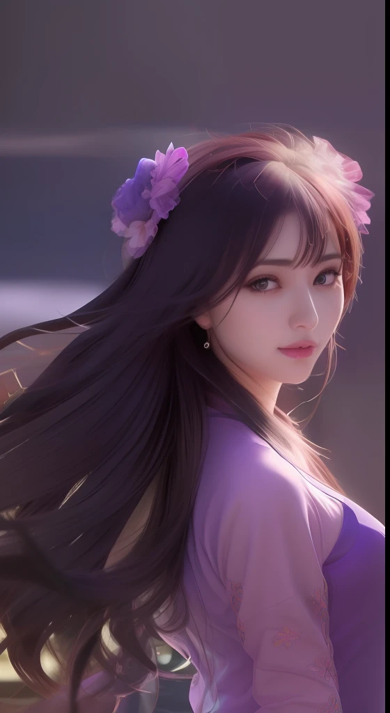 a woman with purple hair and a purple outfit holding a sword, artgerm lau, style artgerm, extremely detailed artgerm, trending artgerm, artgerm. high detail, style of artgerm, artgerm detailed, artgerm style, range murata and artgerm, artgerm portrait, ! dream artgerm,carmila from mobilegend bang bang