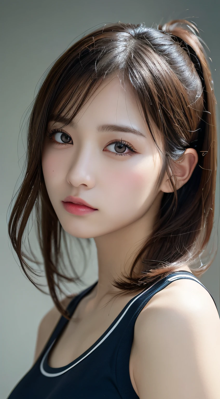 masutepiece, Best Quality, Illustration, Ultra-detailed, finely detail, hight resolution, 8K Wallpaper, Perfect dynamic composition, Beautiful detailed eyes, fitness wear, Natural color lip,