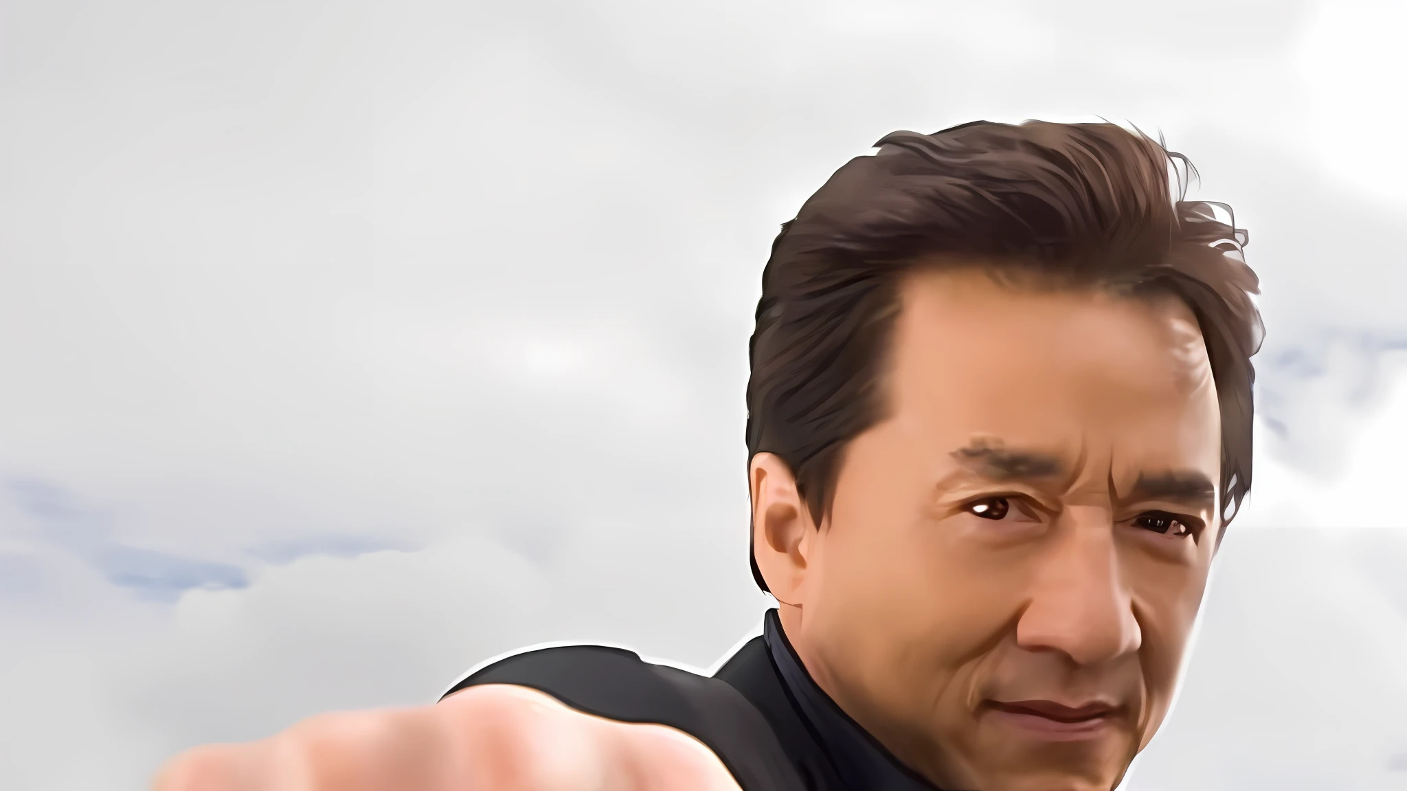 Two men point their fists at the camera, QG, in an action pose, imagem promocional do filme, Kung Fu, action movie still, Kung-Fu, hero, em pose de luta, ator, Yakuza, action pose, Lutando, SFW, Sf, action film, meta, Nbc, lutar, macho, Briga, battle action pose, action fight, CYBERPUNK