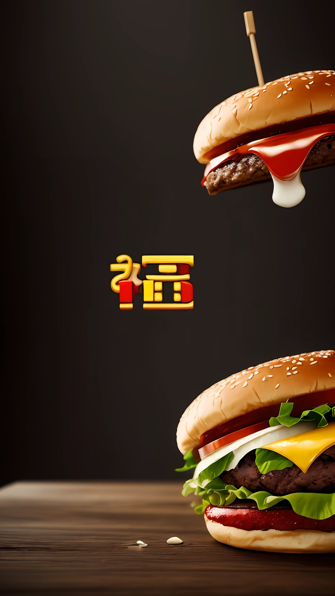 A burger falling in pieces juicy, tasty, hot, promotional photo, intricate details, hdr, cinematic, adobe lightroom, highly detailed