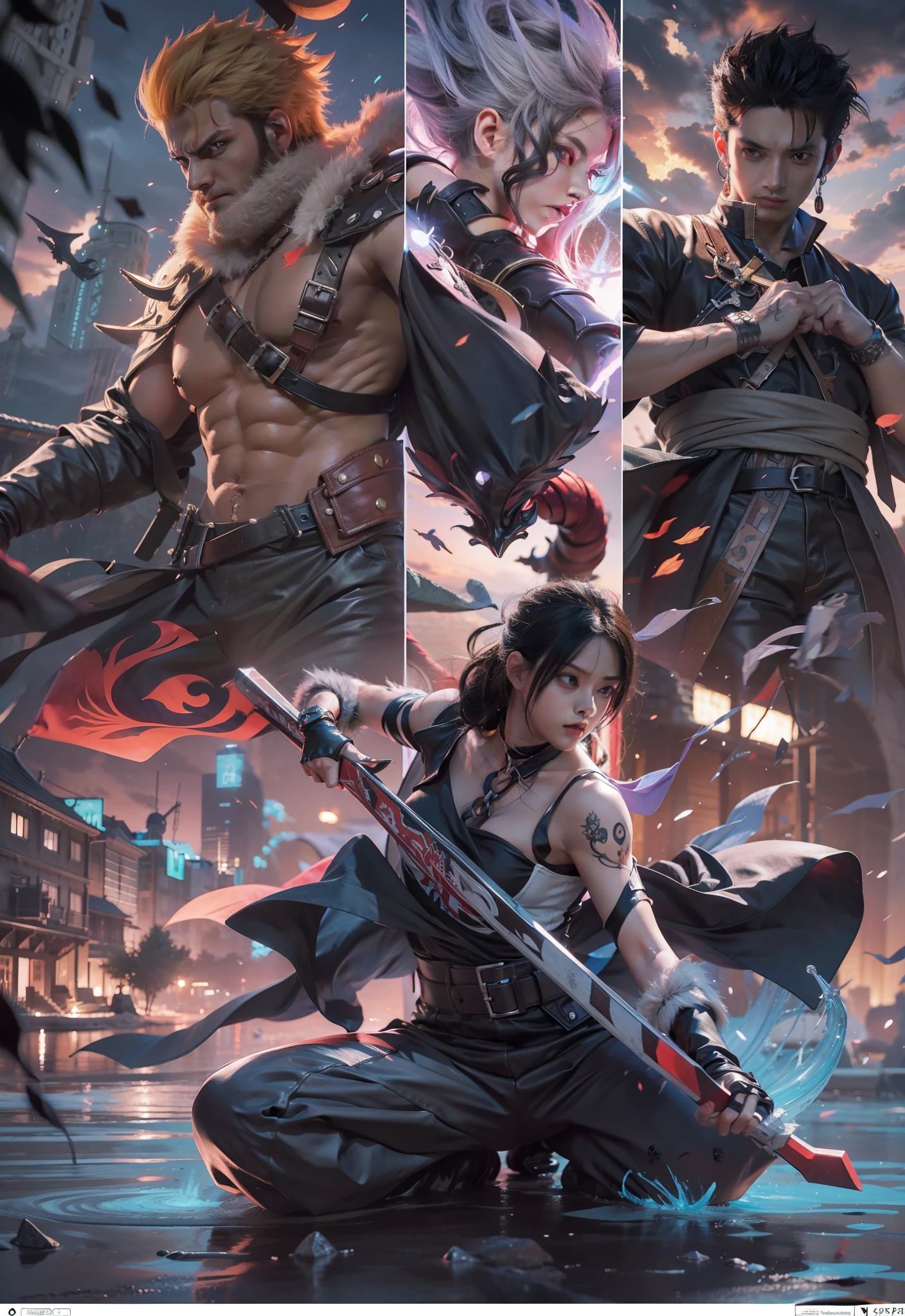 Un primer plano de una persona sosteniendo dos espadas frente a un demonio, Badass Anime 8K, Roronoa Zoro, Chico guapo en el arte de Demon Slayer, Anime Wallpaper 4k, Fondos de pantalla de anime 4k, Fondo de pantalla de manga 4 k, Anime Art Wallpaper 4K, Anime Art Wallpaper 4K, Fondo de pantalla de anime 4k, anime epic artwork, Estilo anime 4K