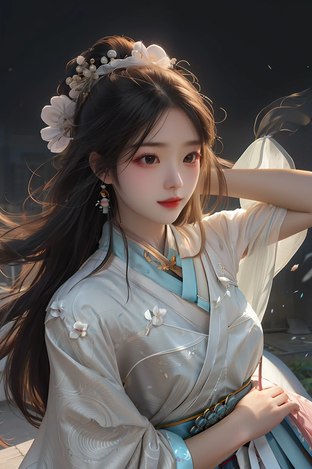 Soft fabric,The clothes ar,Skirt,White yarn,Hanfu,Drape
