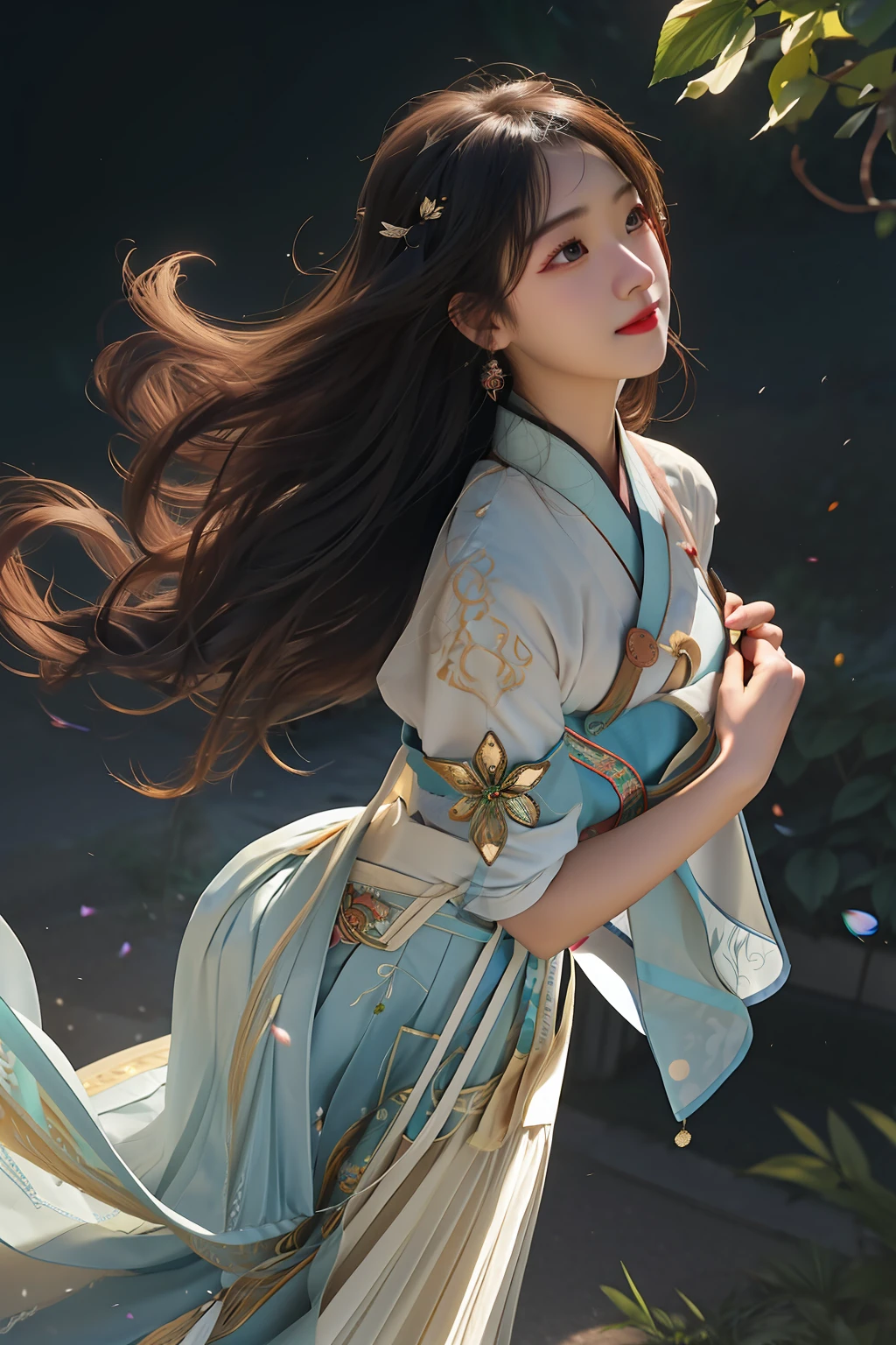 Fluffy skirt,Woven skirts,Hanfu,period costume,