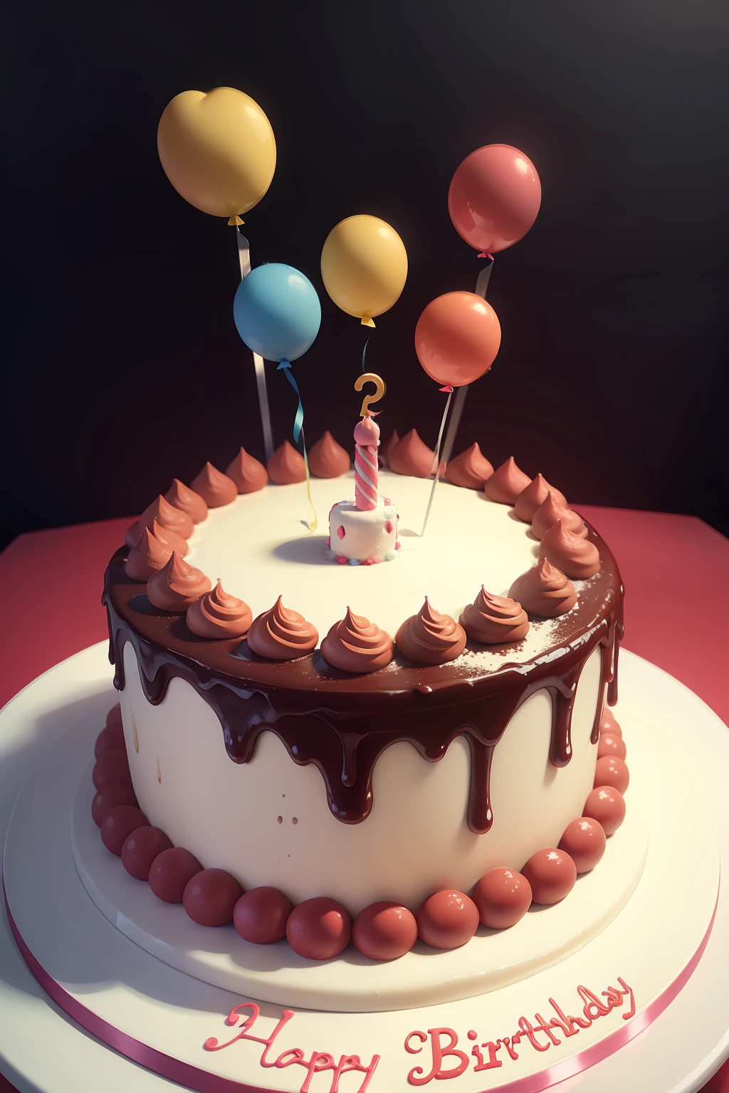 BIRTHDAY cake, birthday party background, japanese anime taste