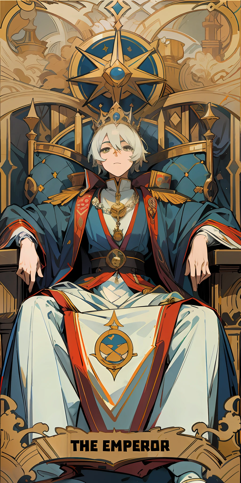 Tarot Emperor,Sit on the throne