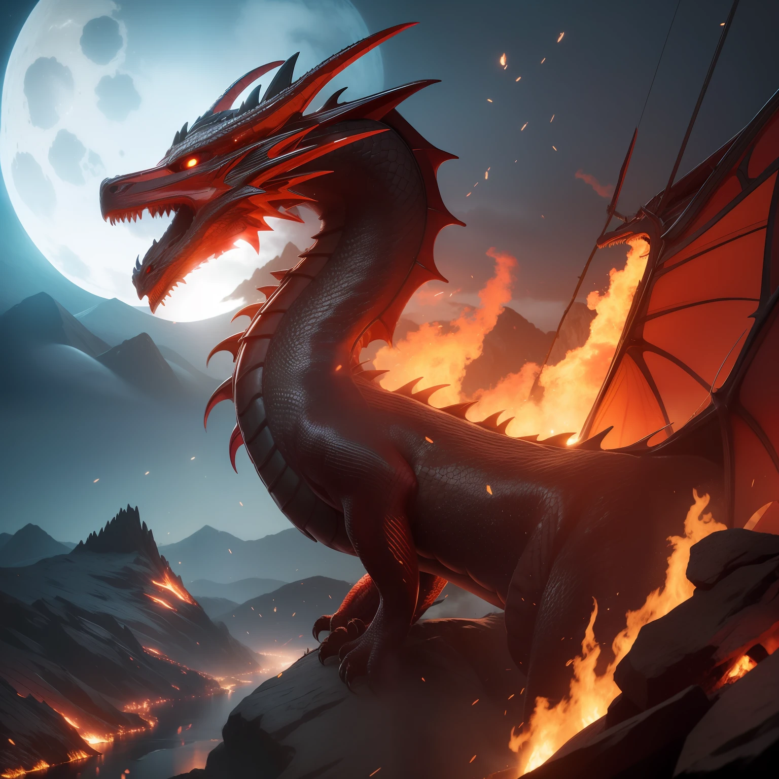 Dragon fire,resolution 1080