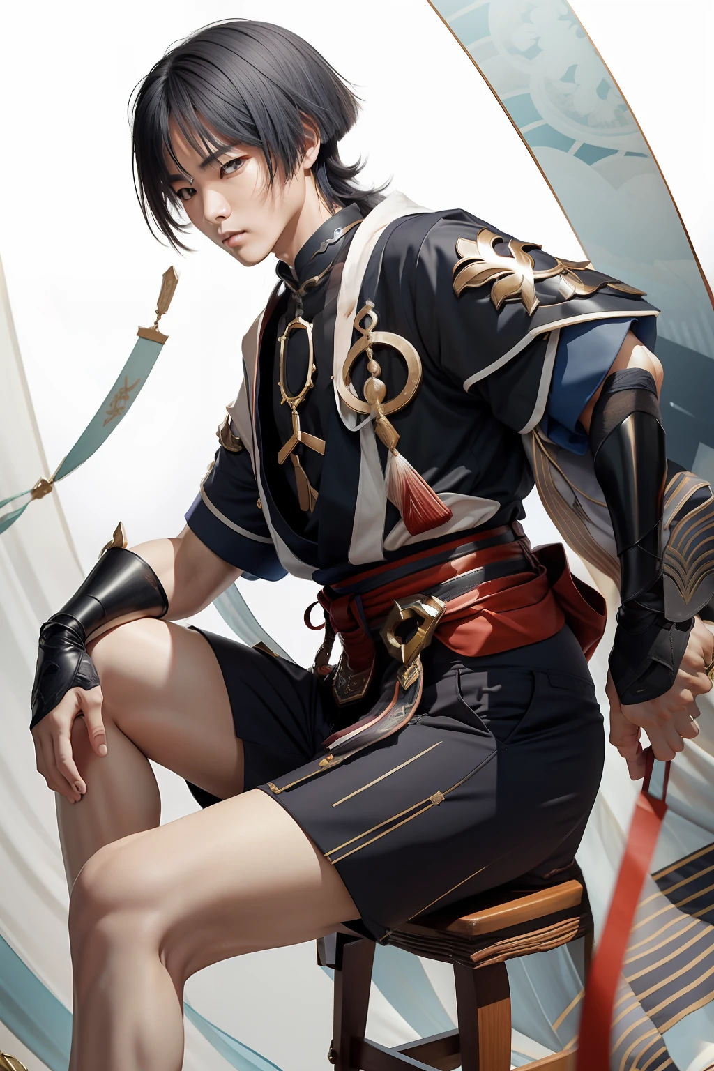 （​masterpiece）8K分辨率、top-quality、Well-formed thigh muscles、Delicate leg lines