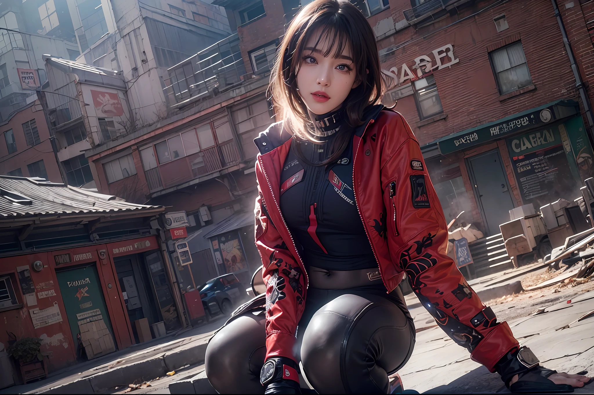 (1girl:1.3), solo, (((extremely detailed face))),(((extremely detailed eyes and face))),beautiful detailed eyes,body-parts__, official art, unified 8k wallpaper, super detailed, beautiful and aesthetic, beautiful, masterpiece, best quality, raw, masterpiece, super fine photo, best quality, super high resolution, photorealistic realism, sunlight, full body portrait, amazing beauty,, dynamic pose, delicate face, vibrant eyes, (from the front), she is wearing a Spider-man suit, red and black color scheme, spider, very detailed abandoned warehouse background, Detailed face, detailed complex busy background, messy, gorgeous, milky white, highly detailed skin, realistic skin details, visible pores, sharp focus, volumetric fog, 8k uhd, DSLR, high quality, film grain, fair skin, photo realism, lomography, huge metropolis in future dystopia, seen from below, translucent