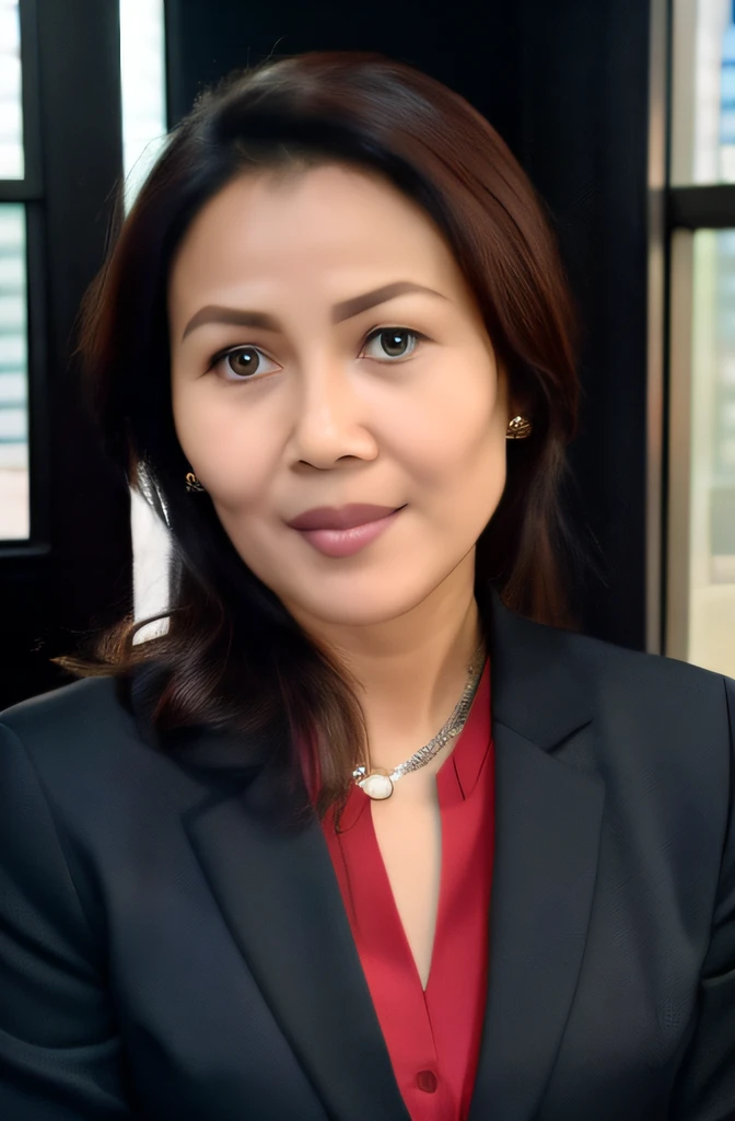 rosita lasari, half body, face look to audience, arafed moslem indonesian woman in a gray suit posing for a picture, wearing moslem business suit, moslem woman in business suit, wearing a moslem business suit, girl in suit, well lit professional photo, professional closeup photo, wearing black business suit, female in office dress, girl in a suit, close-up professional portrait, indonesian woman, an asian woman, wearing a strict business suit. (makeup:0.3), full body shot:1.3,bokeh:1.2, indoors, smooth skin, necklace, black_hair, realistic_detailed_skin_texture, good hands, good feet, (8k, RAW photo, best quality, masterpiece:1.2), (realistic, photo-realistic:1.37), ultra high res, photon mapping, radiosity, ((Hasselblad photography)),physically-based rendering, professional soft lighting, light on face, realistic image, realistic picture, detail expression,