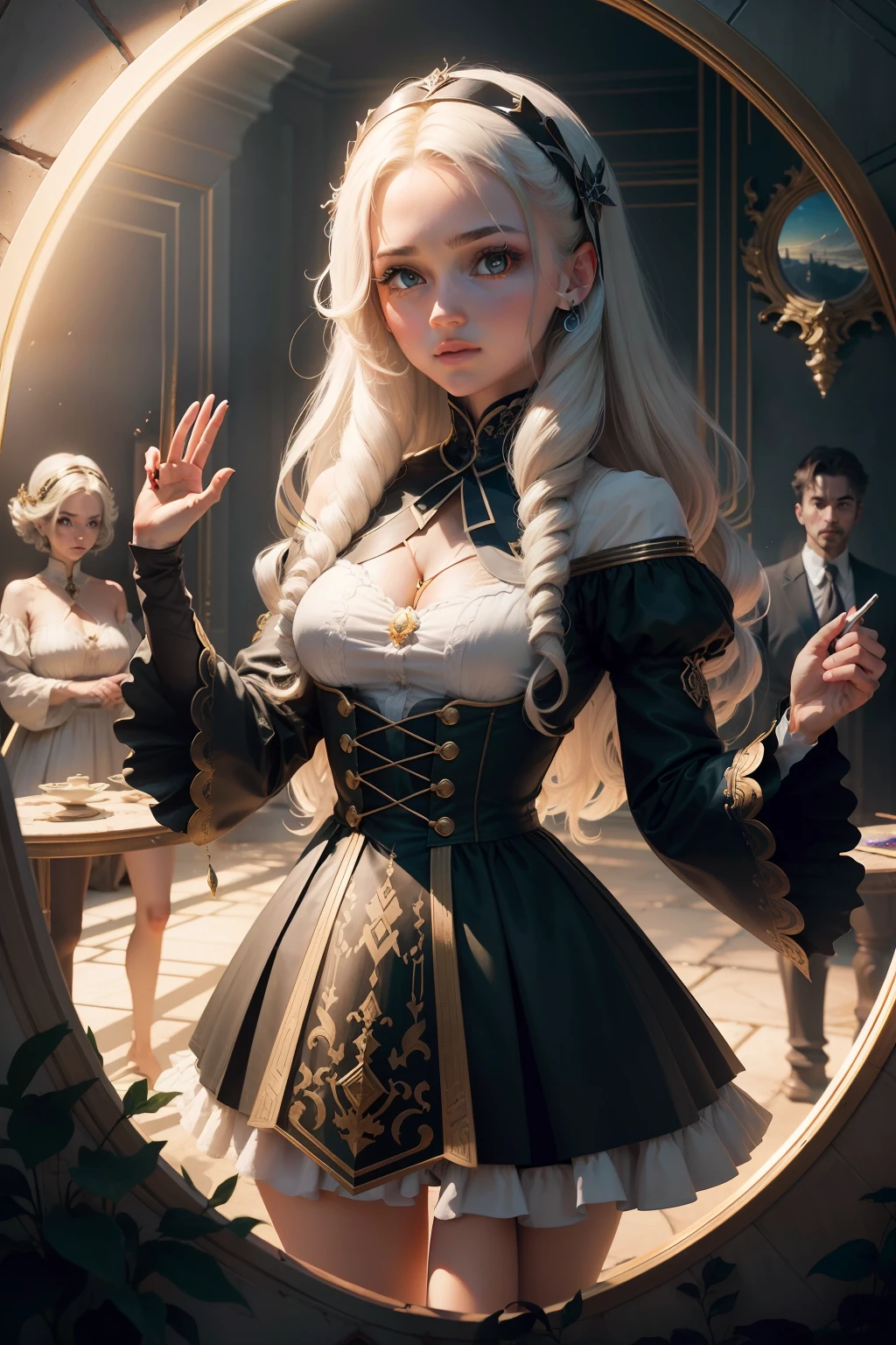 The Arcadia Society is a world filled with imagination and creativity. For too long now, era uma sociedade comum, como qualquer outra. No entanto, tudo mudou quando uma misteriosa fonte de poder foi descoberta. An ancient relic known as "The Mirror of the Imagination" foi encontrada, allowing individuals to channel their imagination in extraordinary ways. Aqueles que aprenderam a dominar o poder do espelho tornaram-se conhecidos como "Os Imaginantes".

As the Imaginants explored the limitless potential of the imagination, wonderful new creations appeared in Arcadia. Cidades flutuantes, Mystical creatures, amazing machines, anything was possible. No entanto, the power of the Mirror was not easy to master. Com a liberdade criativa veio a responsabilidade, and some have used this ability for selfish and nefarious purposes, criando monstros, distorting reality and threatening the stability of Arcadia.

In this scenario, a group of wise and powerful individuals emerged to protect society from the destruction caused by the abuse of the power of the Mirror of the Imagination. These individuals were called "The Elders". They were the guardians of the mirror and their knowledge of controlling the imagination was unparalleled. Seus poderes combinados permitiram que mantivessem a ordem em Arcadia e impediam que o mundo fosse dominado pelo caos.

Among the secondary characters, there's a young woman named Lila, Gifted with a unique ability to create dimensional portals through her paintings. Quando ela pinta um portal, you can cross it and travel instantly to any place you have depicted in your art. No entanto, Lila precisa ser cuidadosa, for too much imagination can cause portals to become unstable or take you to unwanted places.

Another character is Finn, that can bring your origami creations to life. Your gift is inspiring, but also limited, for paper creatures can only exist temporarily, and, se danificadas, podem desaparecer co