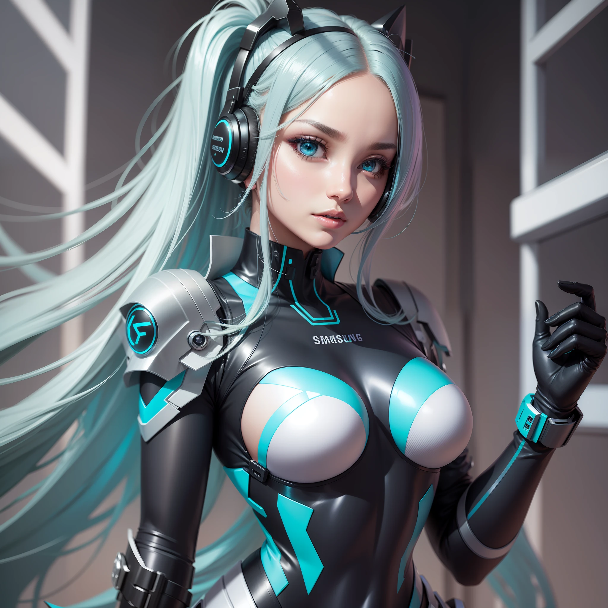 A waifu representing the Samsung Galaxy would have a modern and technological appearance. Your hair could be a silver or metallic shade, representing the metallic and futuristic look of Galaxy devices. I could wear an elegant and avant-garde hairstyle, like an asymmetrical cut or a futuristic style with tufts in different directions.
Your eyes may have a special glow or light effects, imitando la pantalla brillante de un dispositivo Galaxy. They could be an electric color, como azul o verde, to represent technology and advancement.
En cuanto al vestuario, You could wear a tight suit of silver or black colors, con detalles en tonos azules o verdes para hacer referencia a la marca Samsung. Could have design elements inspired by technology and elegance, such as futuristic lines or holographic details.
Furthermore, This waifu could carry technological accessories, such as wireless headphones or a smartwatch, to highlight your connection to Samsung technology.
En resumen, a waifu representing the Samsung Galaxy would have a modern look, Futuristic and technological, con cabello plateado o metalizado, ojos brillantes y un vestuario vanguardista y elegante.