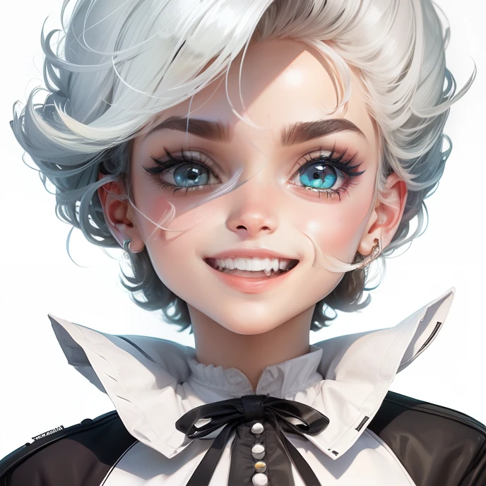 estilo cartoon,jovem,1Apenas,grande sorriso sereno sem dentes amostra