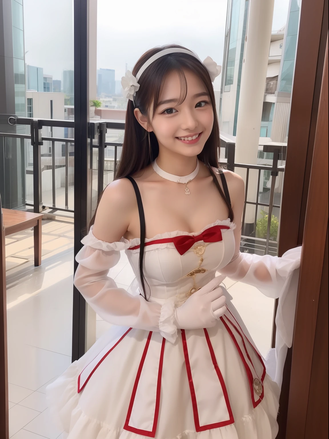 Beautuful Women、18year old、Idol Costumes、Hotel、A smile、80mm