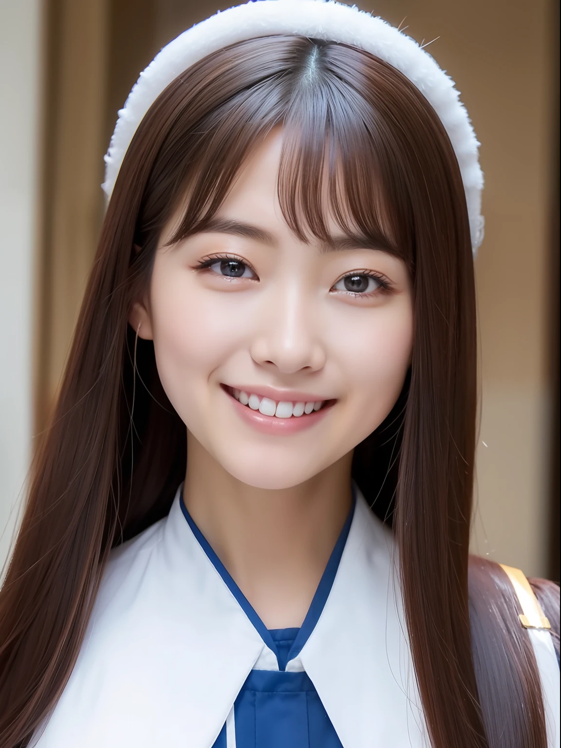 Beautuful Women、18year old、Idol Costumes、Hotel、A smile、80mm、high-detail、