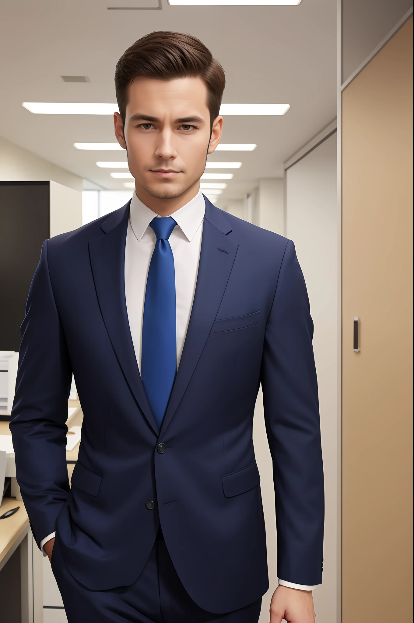 officeworker、Suits、neck tie、a handsome
