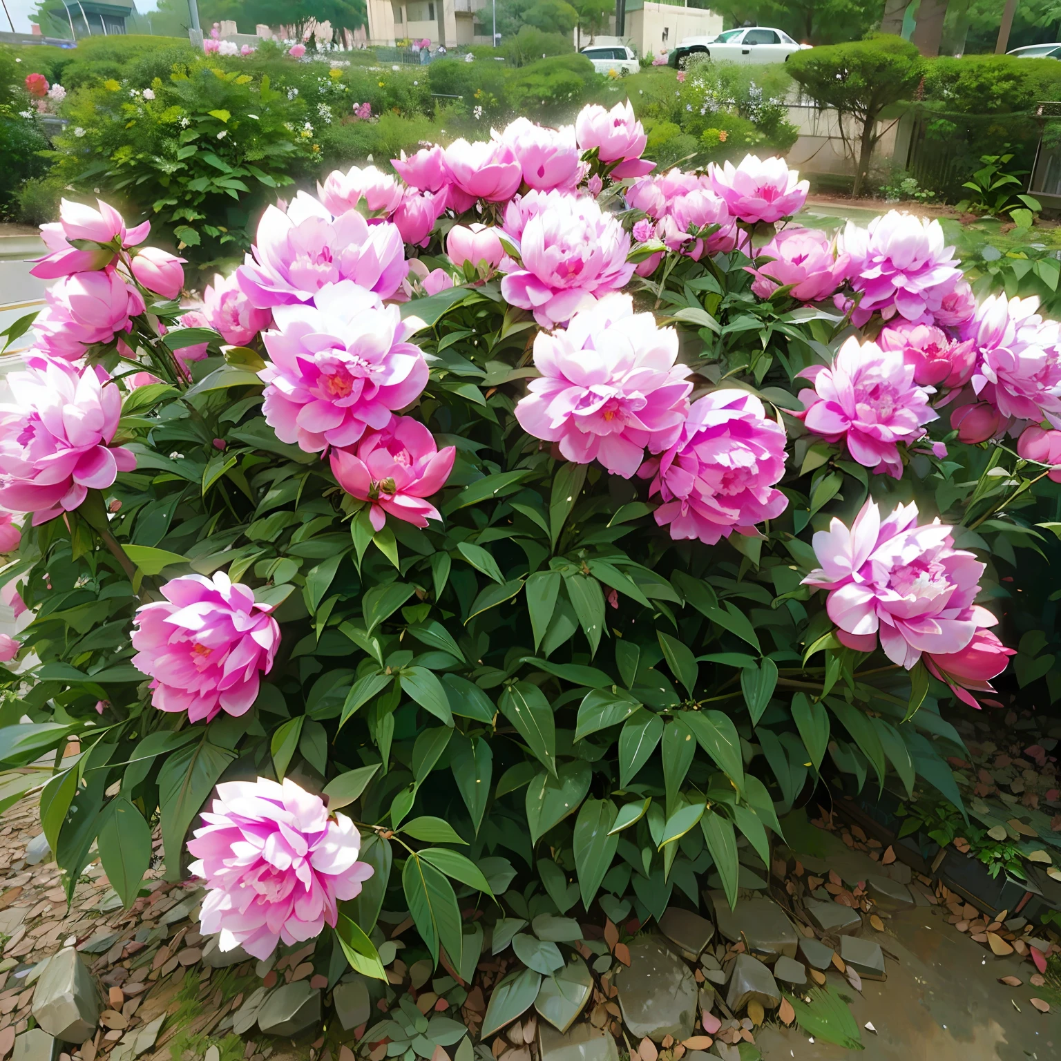 peony,Peonies,florals,in pink,ancient wind,Chinese big breasts,Movie lighting,higher details