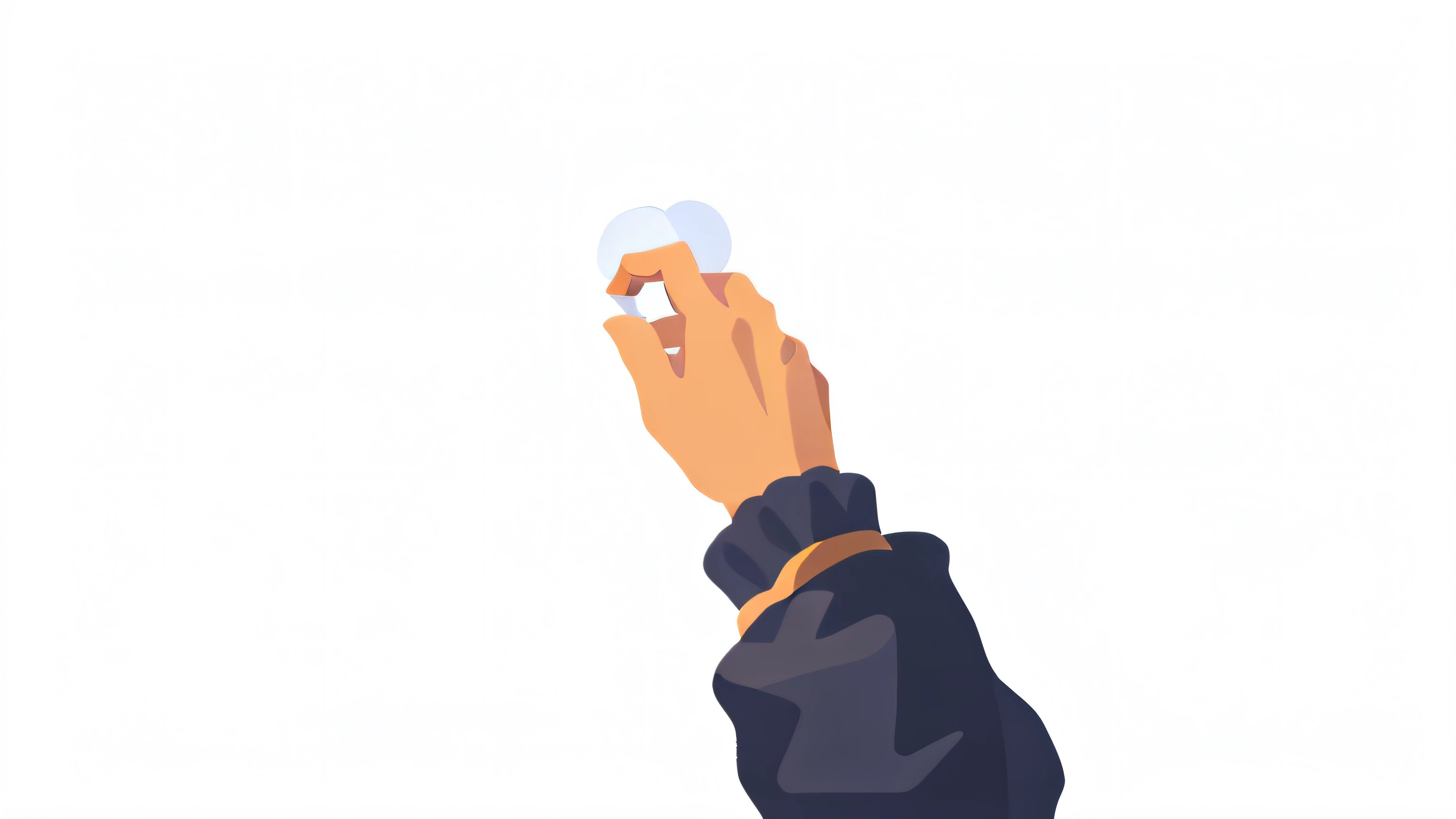 Grab the balloon with one hand