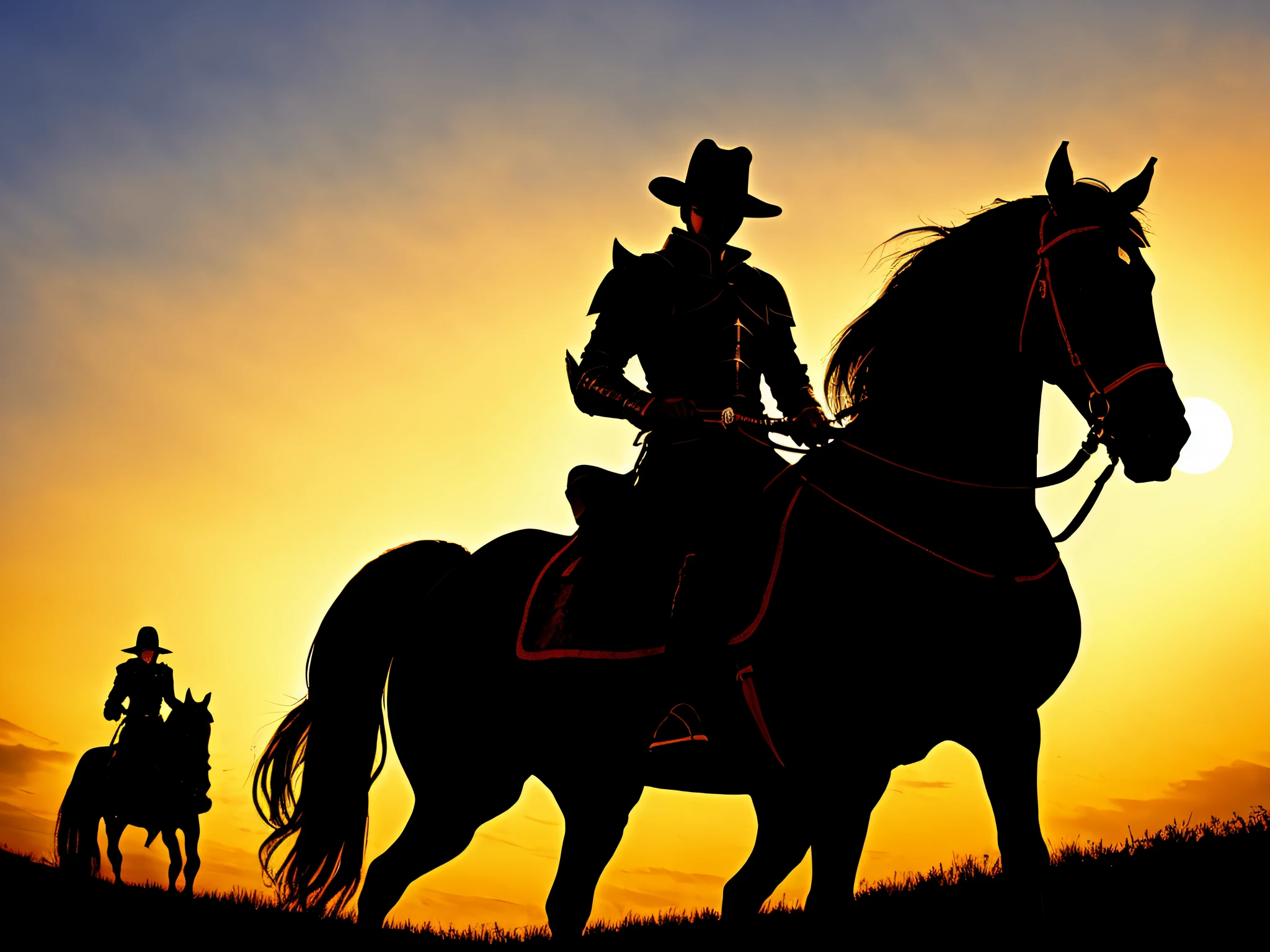 The Shadow Knight rides a horse to kill the gods