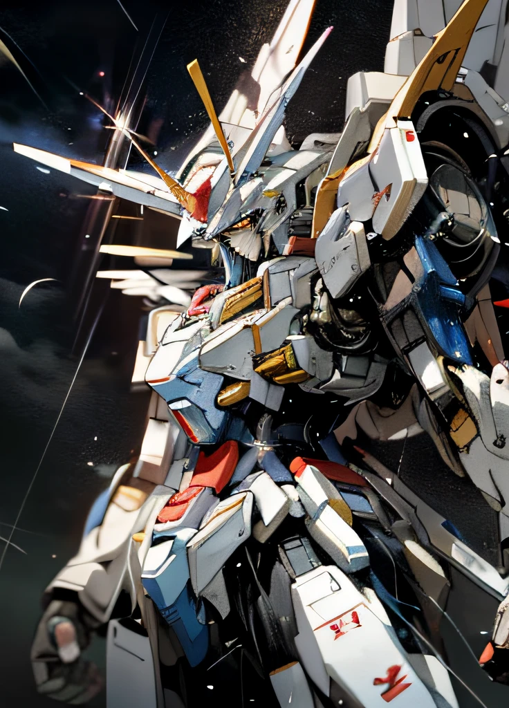 Gundam Gundam Mobile Suit Gundam Angel Gundam in rainy noon