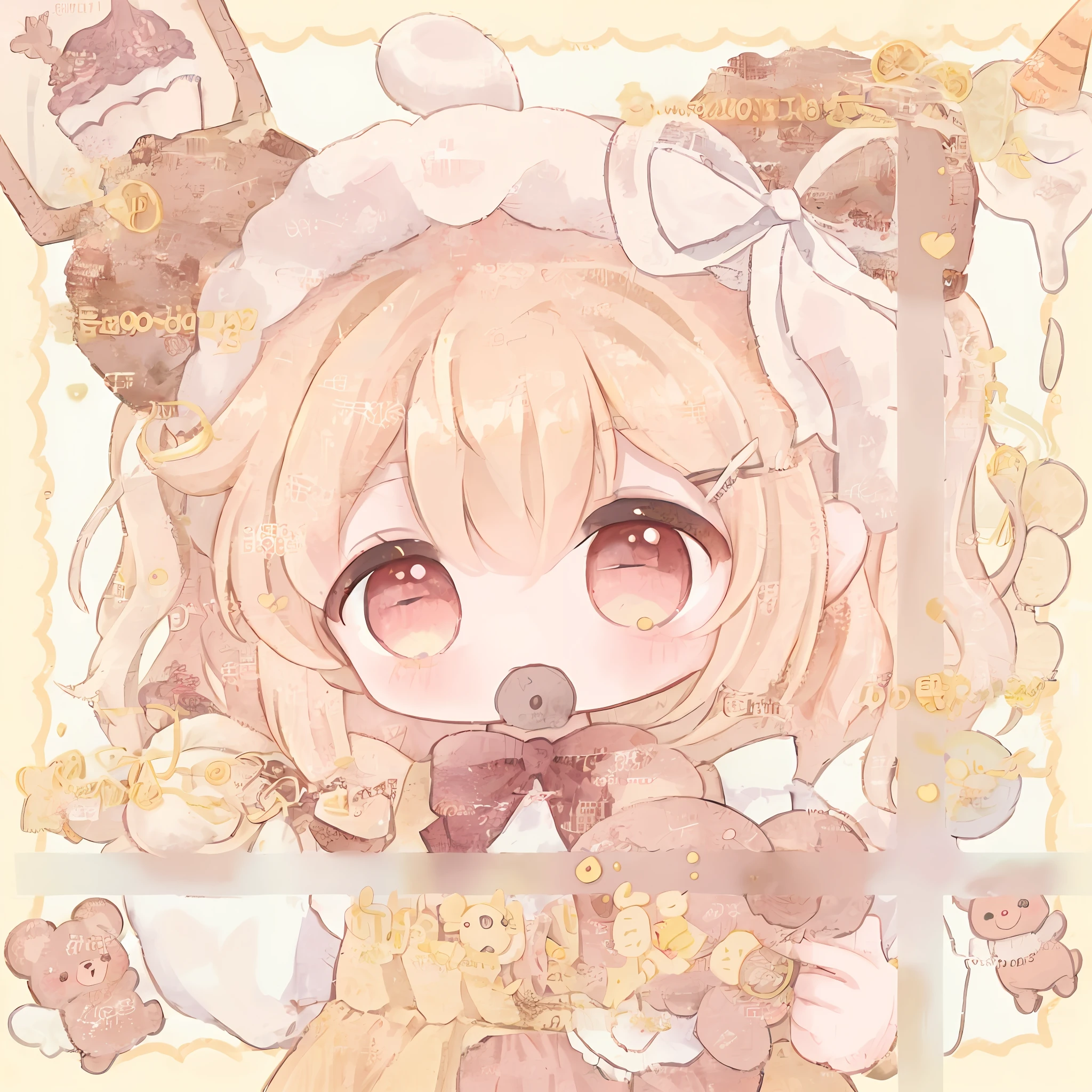 Anime girl with teddy bear and teddy bear with bow, Loli, small loli girl, Confectionery, Soft anime illustration, 🍁 Cute, small curvaceous loli, 🐿🍸🍋, lovely art style, ❤🔥🍄🌪, cutecore, Official artwork, cute kawaii girls, Kawaii realistic portrait, Sweet, cute artwork