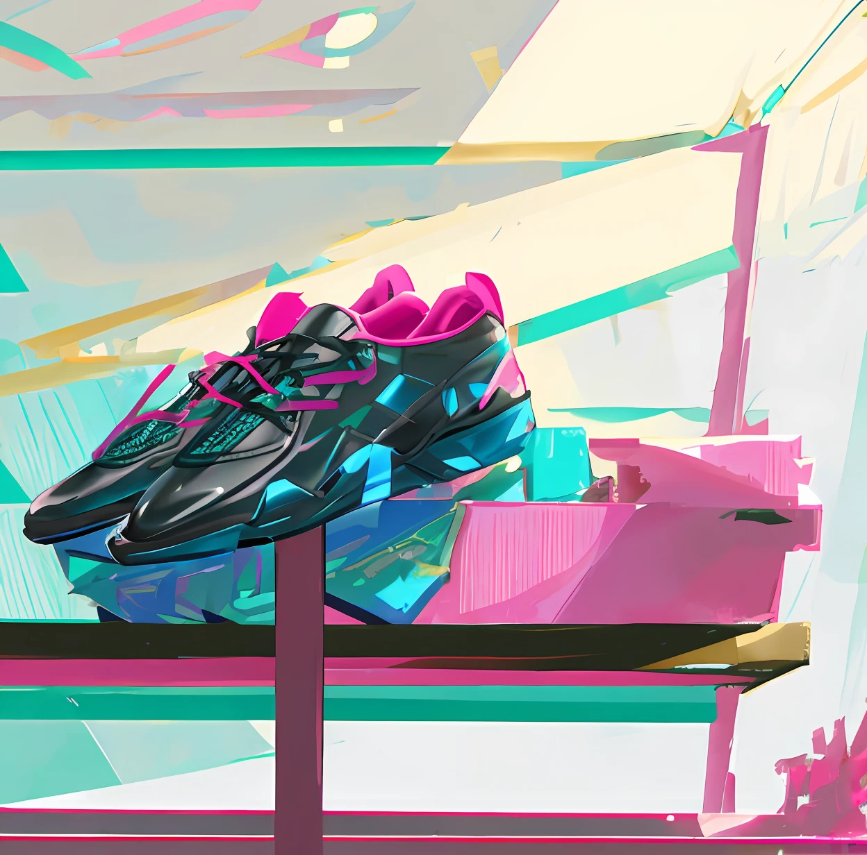Close-up of magenta banzai shoes on the table, 2022, 2 0 2 2, 2 0 2 0 fashion, '20, 2021, 2 0 2 1, 2 0 2 3, 2023, 2020, 2 0 2 0, ssense, hori, 3 0 0