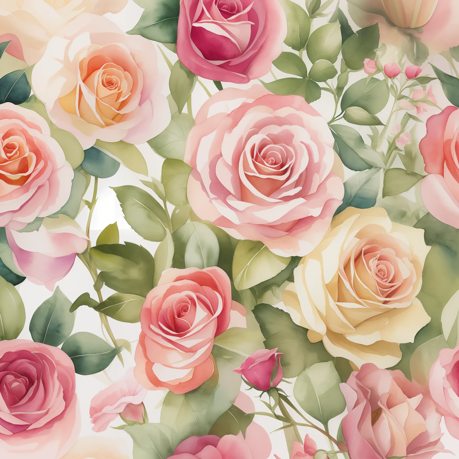 uma pintura de um ramo de flores com folhas e flores, botanic watercolors, flores e folhagens, botanico, botanical art, Rosa-Brambles, rosas decorativas, botanico, algumas rosas, Roses, botanical art, Directed by: Martina Krupičková, inspired by Martina Krupičková, Watercolor illustration, estilo de pintura em aquarela, 2 5 6 x 2 5 6