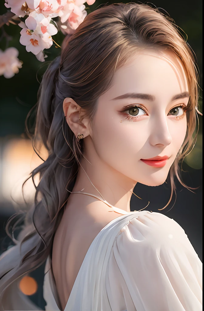 There is a girl in a green dress, plum blossoms, palaces, oriental architecture ray tracing, {best quality}, {{masterpiece}}, extremely detailed 8K wallpaper, {an extremely delicate and beautiful}, colorful, intricately detailed, Realistic, real, camera quality, (detailed depiction of clothes), cool white skin, (detailed depiction of blush), 1080p, sun, soft cuteness, smooth light silver hair, messy beauty, lighting, broken feeling, bright and silky skin , 3D stereoscopic, masterpiece, best quality, super fine illustration, beautiful eyes, very fine light, fine glow, very fine 8K CG wallpaper, peach eyes, red pupils, an extremely delicate and beautiful girl, 8k Wallpaper, best quality, full body close-up, white long dress, luxurious silky bright red chiffon floodlight (magic, glitter, ultra-thin, soft,) Hanfu