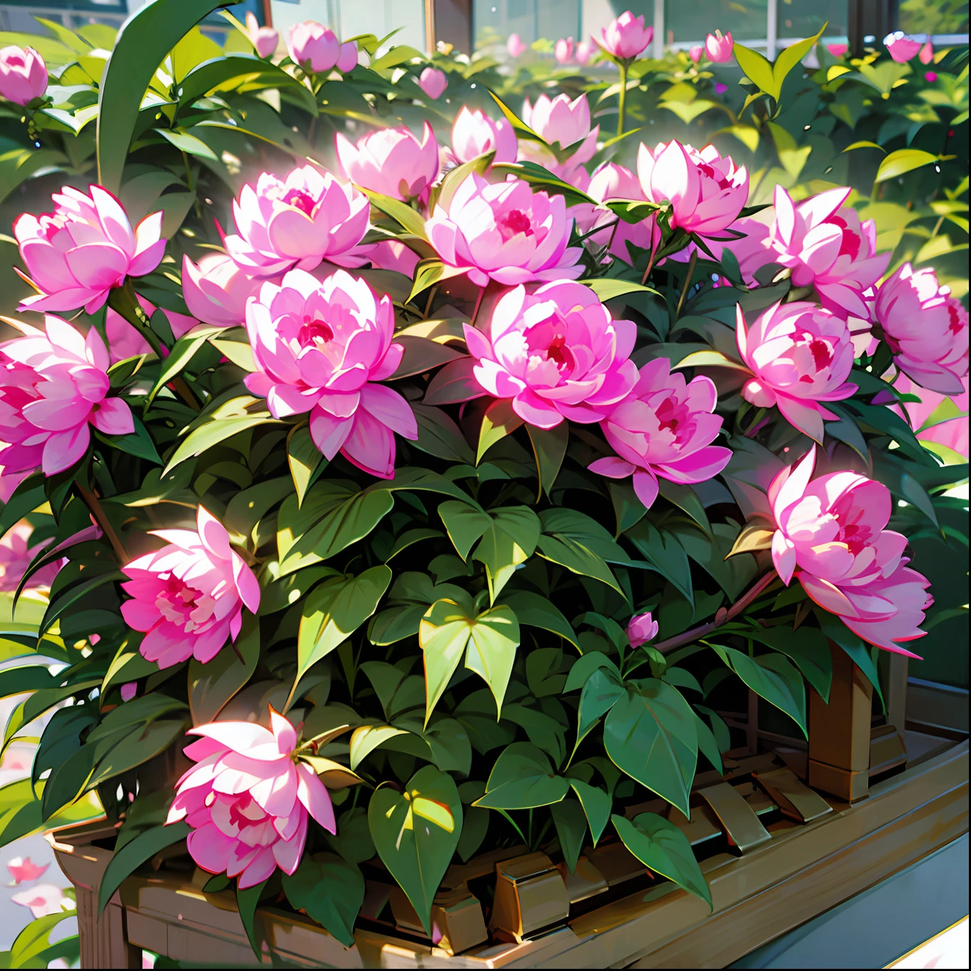Peony flower,Peonies,florals,Pink white,Ancient wind,Chinese big breasts,Movie lighting,higher details