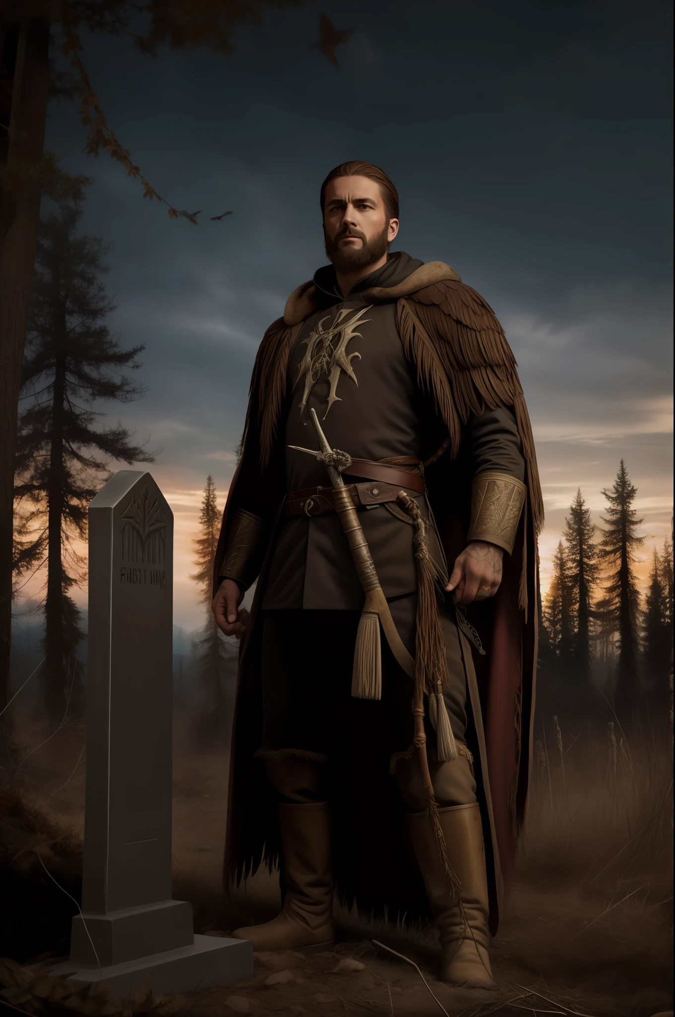 I pray to the hunter
to spare us tonight
I pray to the earth bones
for the blessing of my fight
I pray to the lady
for keeping me save
I pray to lost souls
to stand guard over my grave
