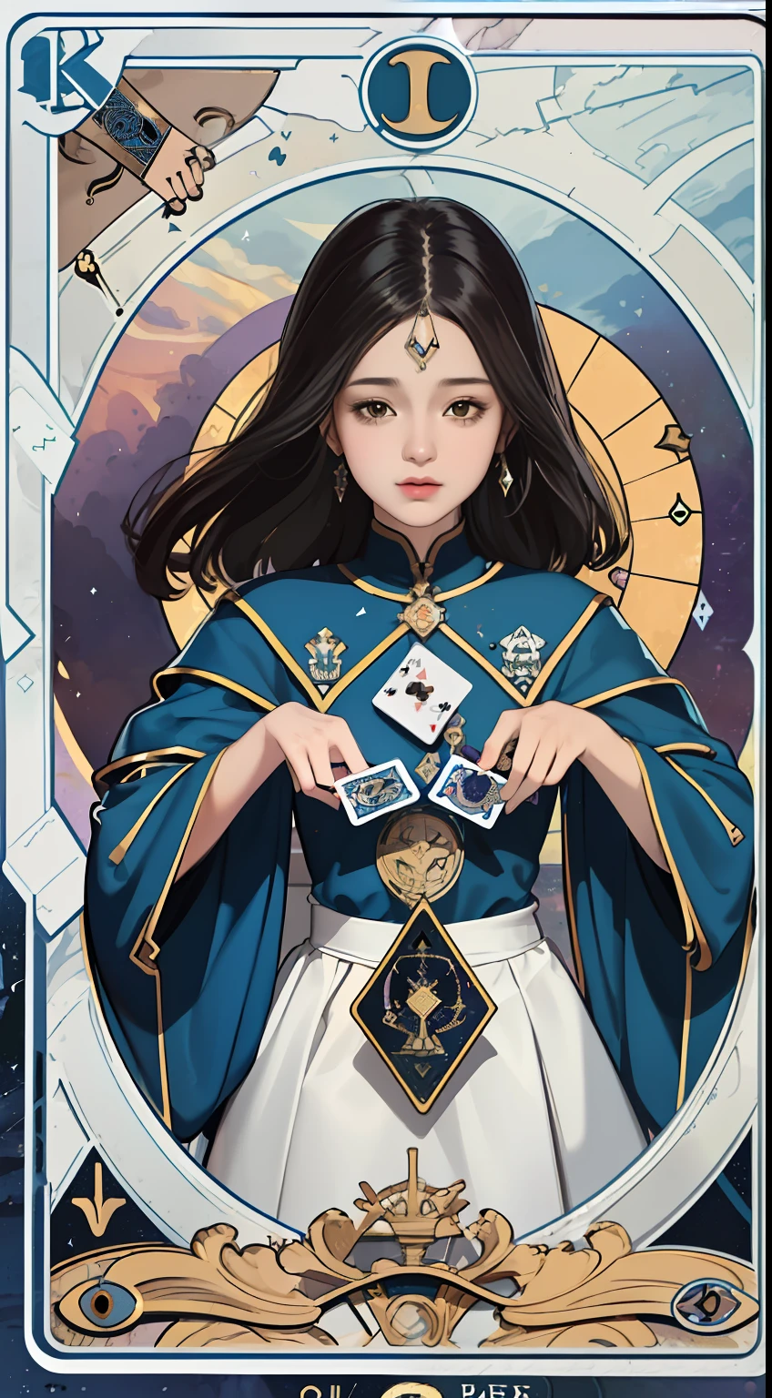 (((Beautiful border)))，（Quadrilateral border），(((tarot cards))),(((Cards))) ，Equilateral margin 1 girl，rich colours， Best quality at best， Beautiful elements， A high resolution， 4K， 8K，white backgrounid, industrial design, studio lit, C4D, OC renderer, Clean shadows, 4K