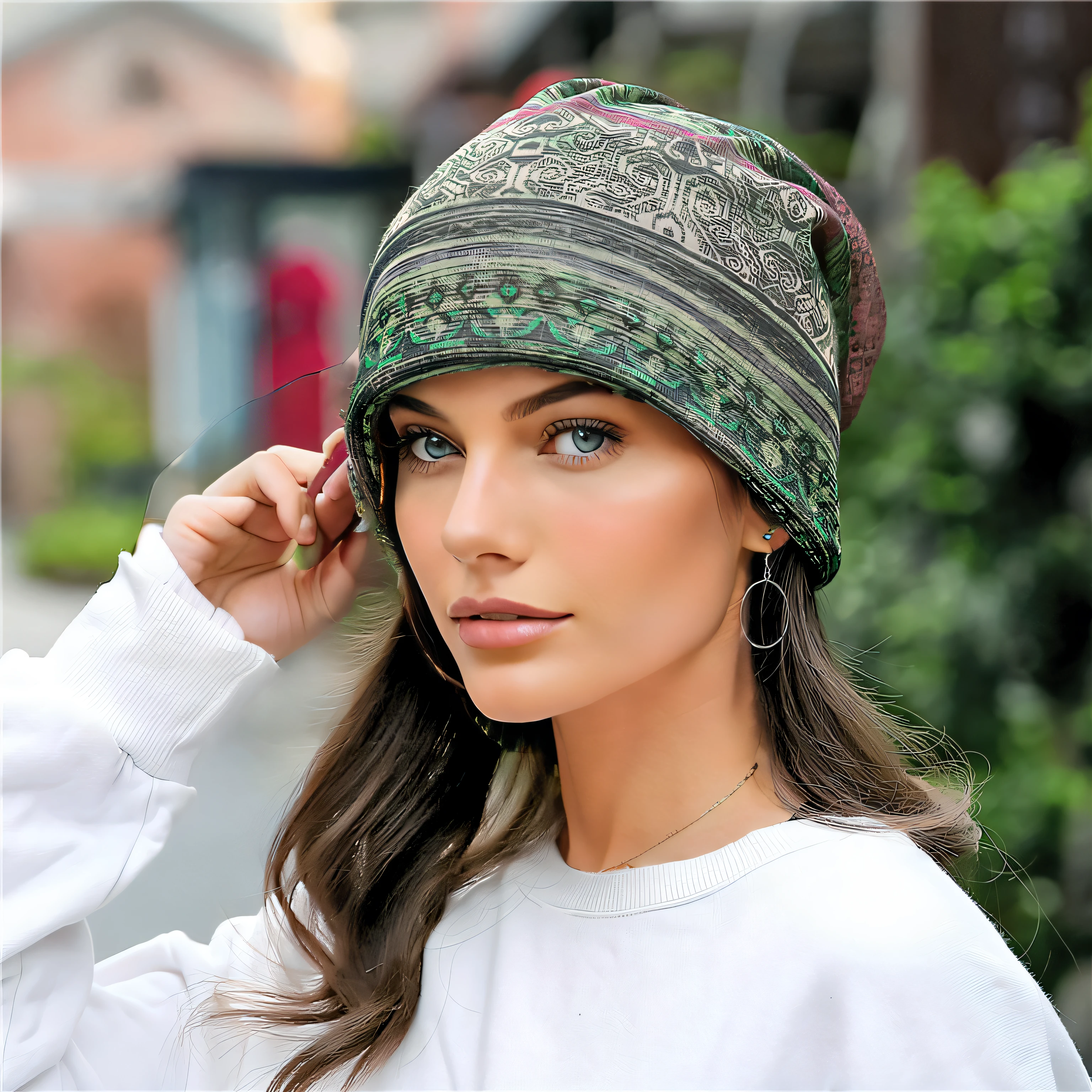Fashionable women,Wheat complexion,European and American women,photo from the side