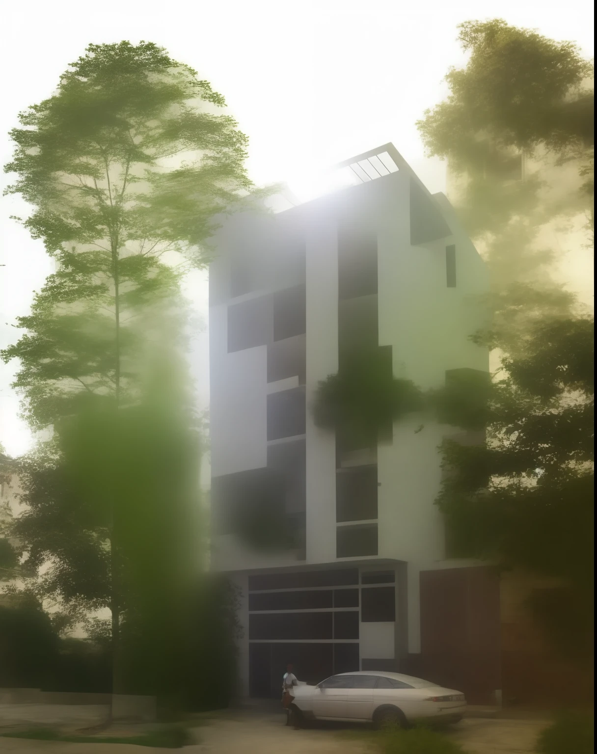 house under construction, brick and concrete wall, realistic builder, gradient,street, tree best quality, construction workers are working on a house under construction, more worker, realistic worker