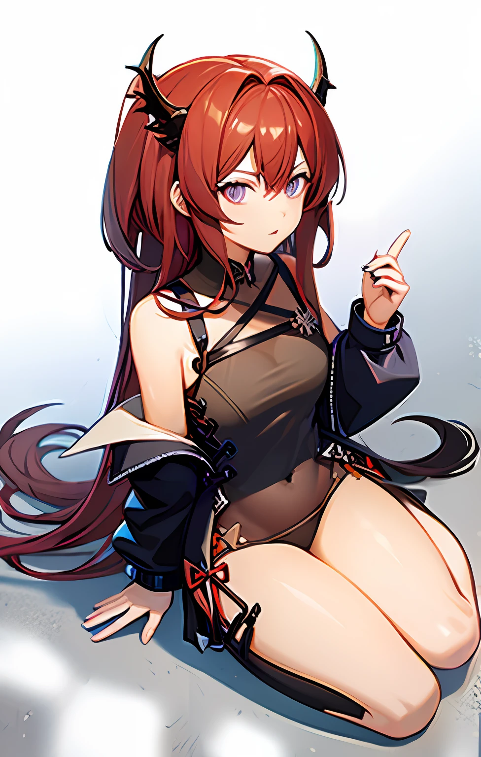 Quadratic  Dragon Girl Long Black Hair Blue Eyes Sea Mile Dragon Palace Dragon Horn Dragon Tail Holding Dragon Ball