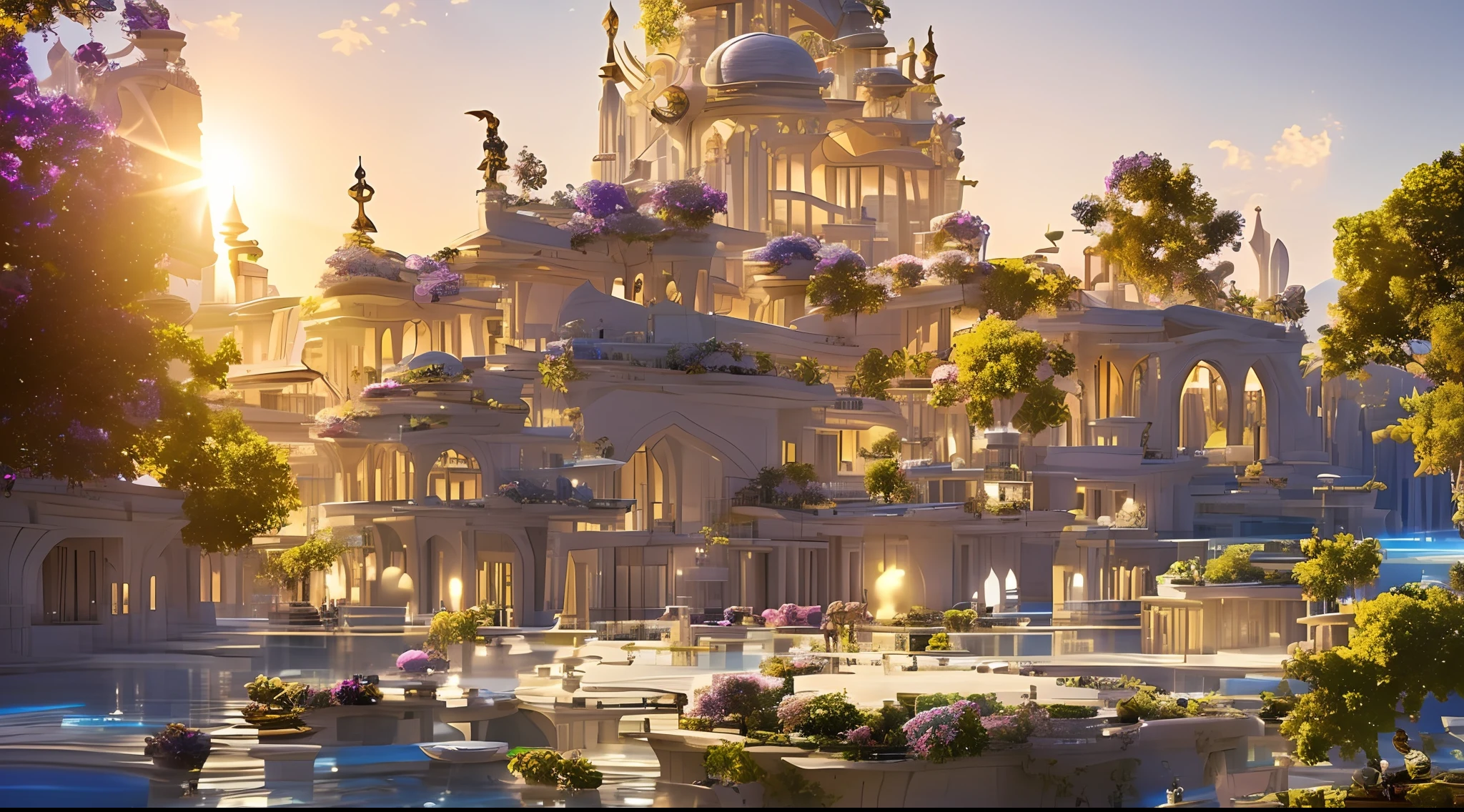 Sidon Style, City of Progress, Futuristic city, chies,crosses,Utopian world, Shiny great colors,Prosperous building, High-end clothing and architectural design, luxury architecture, Utopian future, Highly detailed, hdr, Perfect, Stunning progressive architecture, A flawless world, shiny reflective surfaces, Subsurface scattering, Immaculate building, Beyond imagination, 8K, Global illumination, wide angles, god light, Dream World