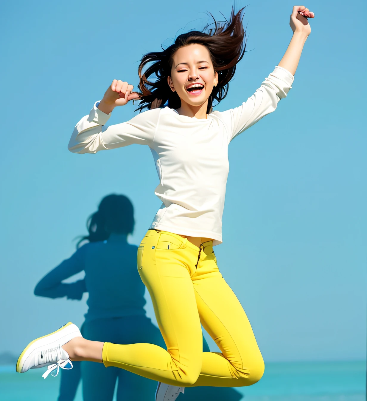 women,jump,cute