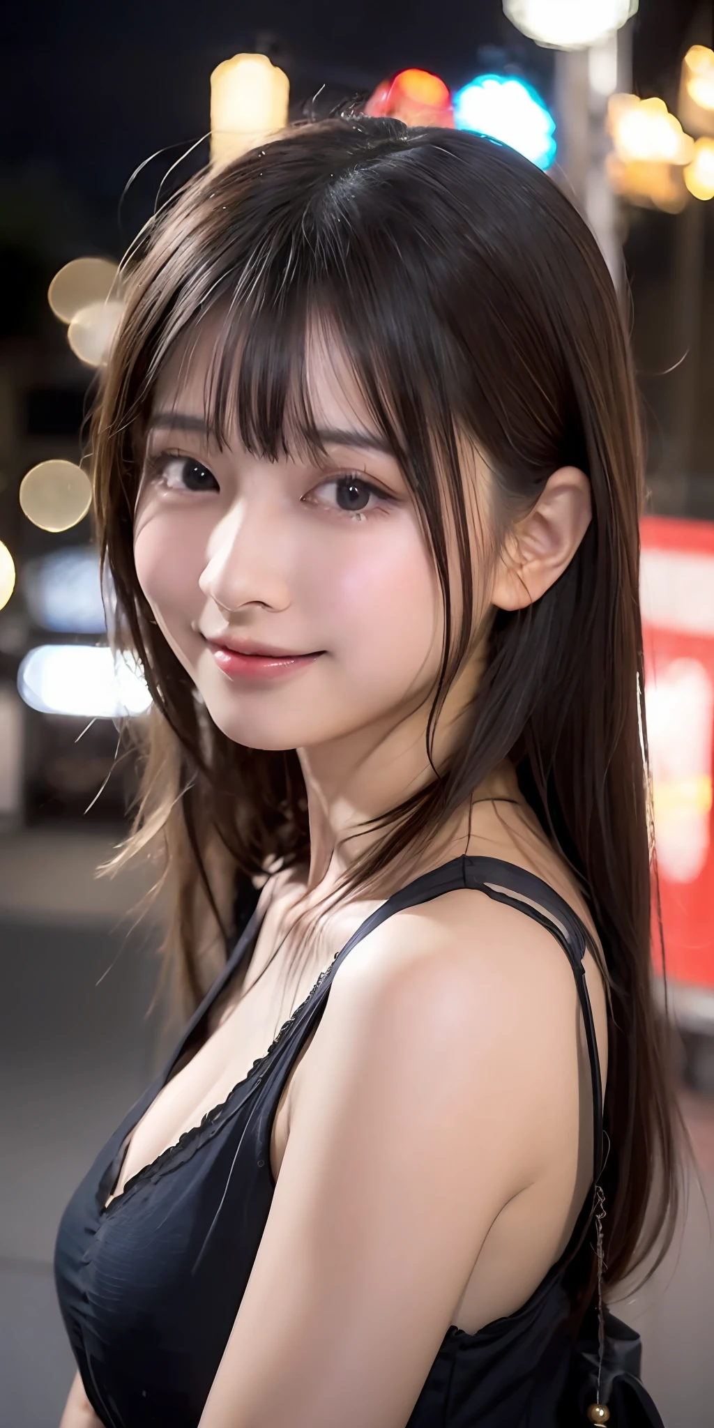 Asian woman in arafe with long hair and black dress poses for photo, the face of a beautiful Japanese girl, girl cute-fine-face, Realistic Young Gravure Idol, chiho, Young Pretty Gravure Idol, portrait of a japanese teen, zora々Shishi Japan of Girls, 奈良美智, cute - fine - face