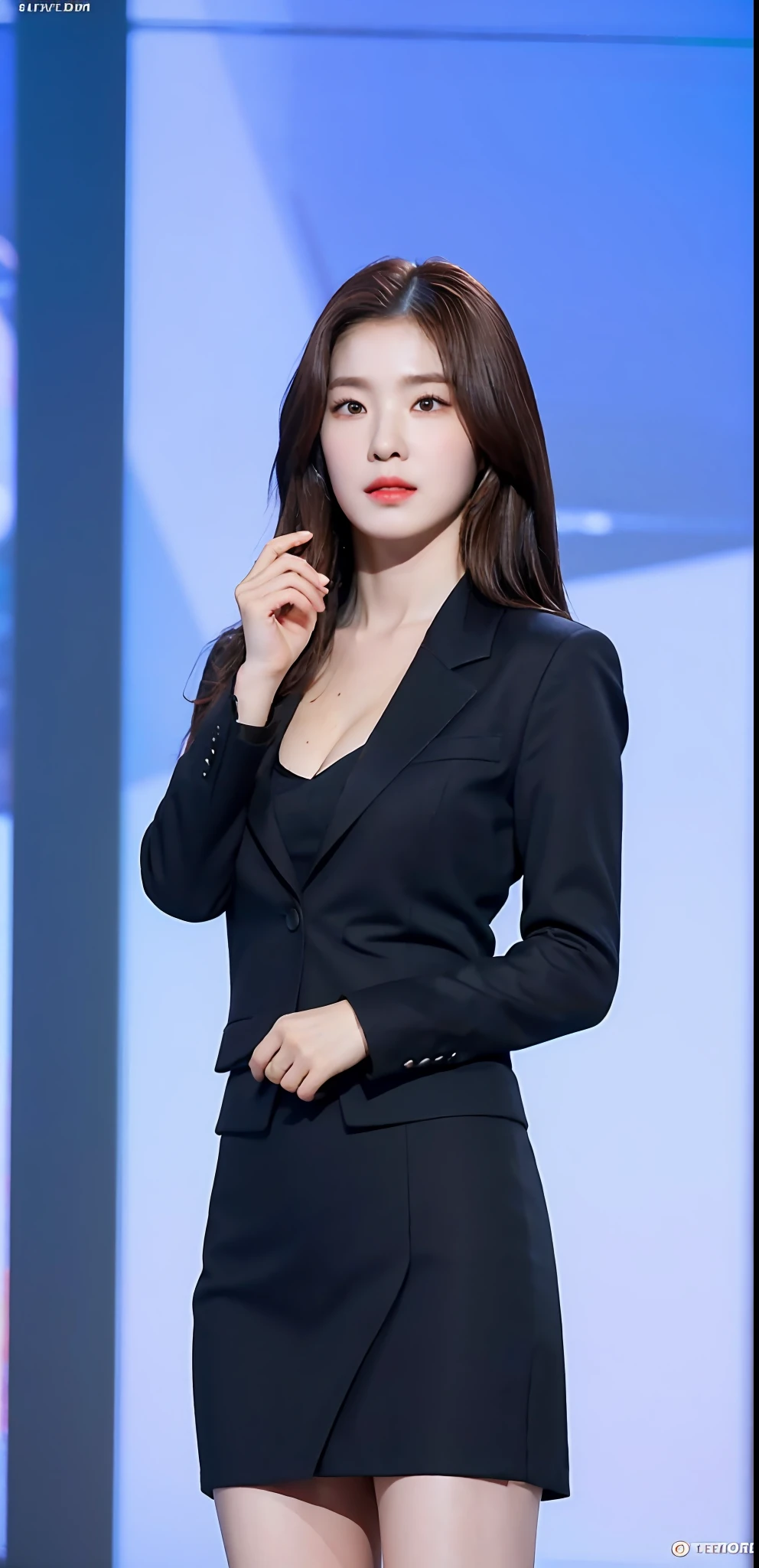 ((Best Quality, 8K, Masterpiece: 1.3)), Sharp: 1.2, Perfect Body Beauty: 1.4, Slim Abs: 1.2, ((dark brown hair, Big Breasts: 1.2)), (secretary suit, skirt :1.1), (park, standing :1.2), Highly detailed face and skin texture, detailed eyes, double eyelids, POV