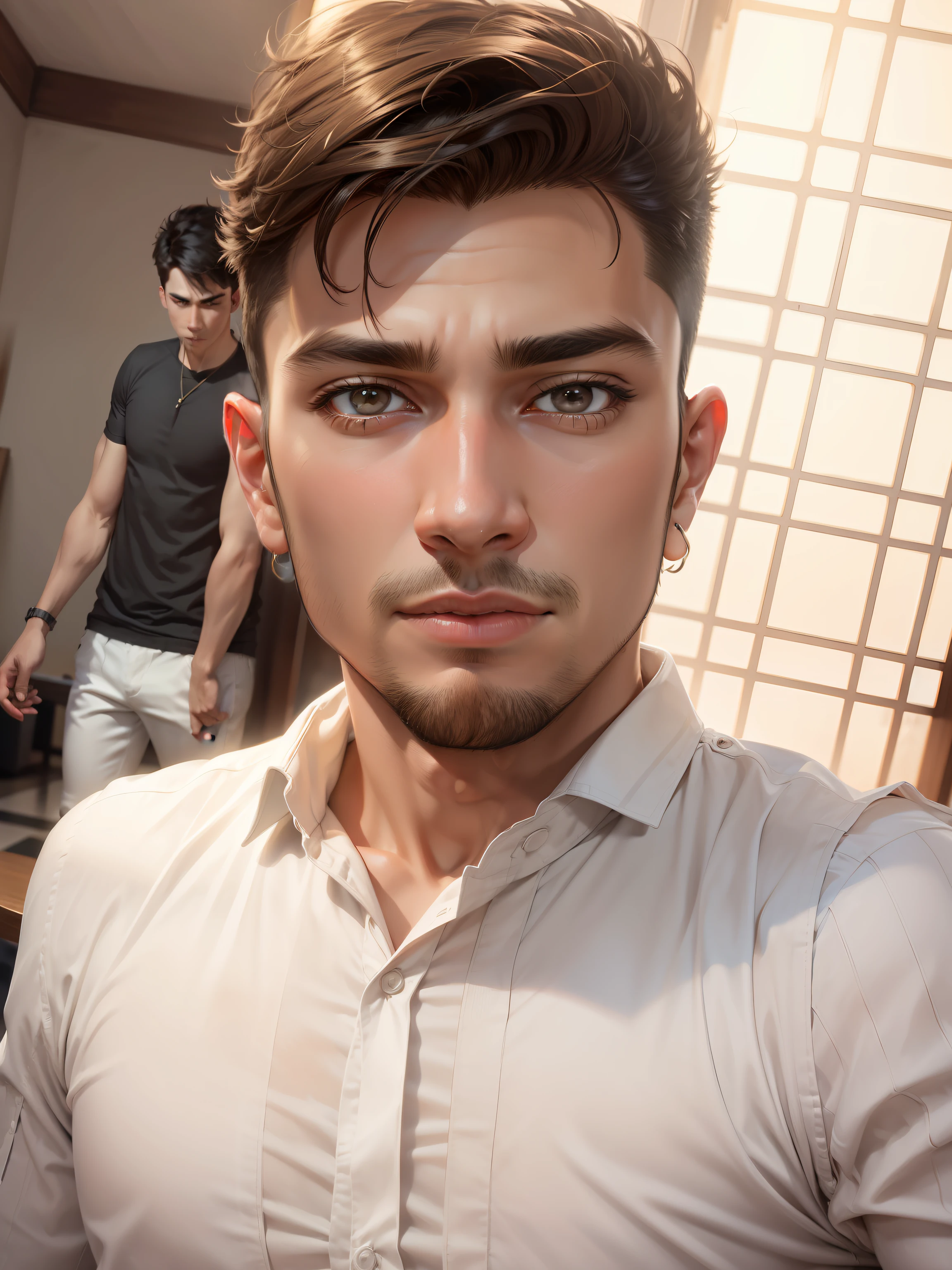 Change background handsome boy realistic face