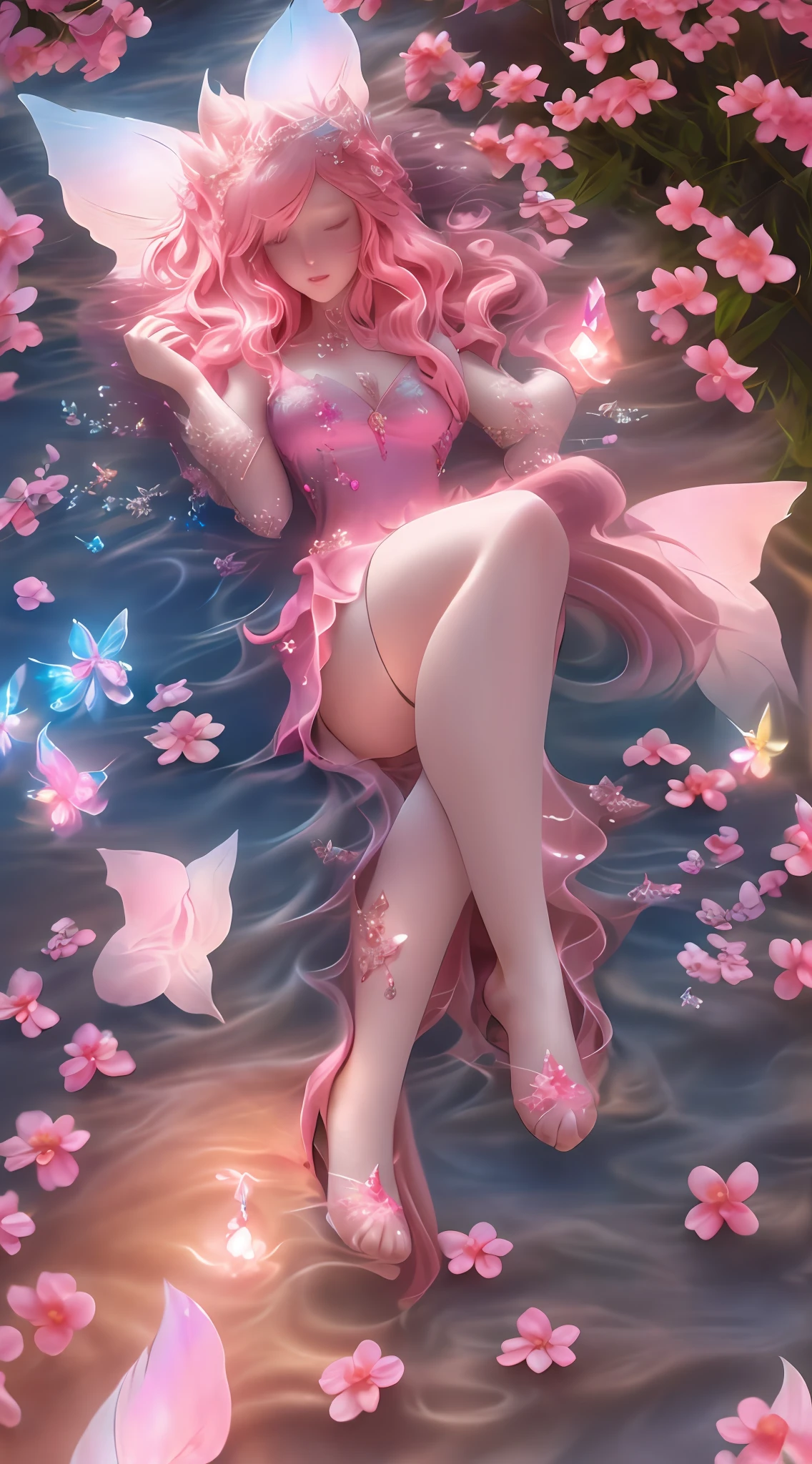 There is a woman in a yellow dress and a fairy flying in the sky, 2. 5 D CGI anime fantasy artwork, beautiful fairie, stunning 3d render of a fairy, Fantasy art style, faeries, fairy cgsociety, trending on cgstation, stuning fantasy 3 d render, beautiful fantasy anime, anime in fantasy style, Flying fairies, Anime fantasy illustration