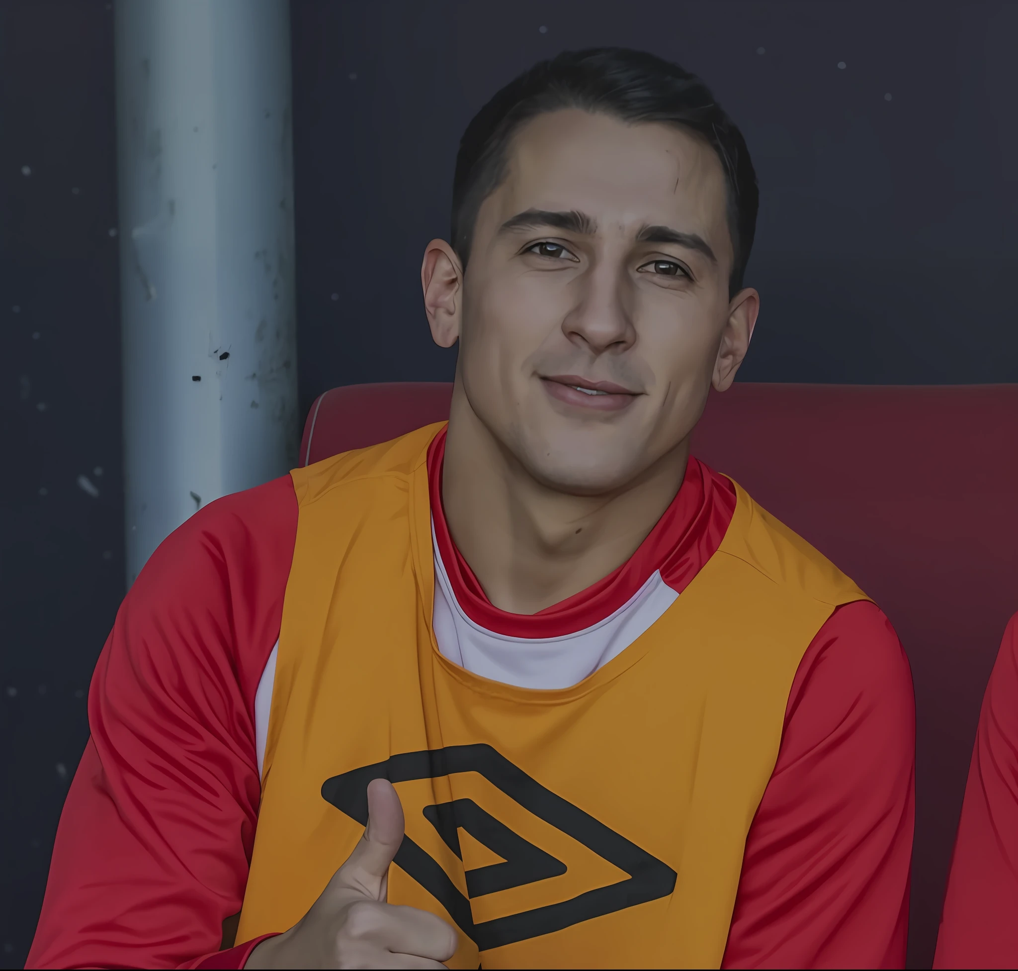 There are two men sitting next to each other in a stadium, Stefan Kostic, Genndy Tartakovski, Riabovitchev, Artem Chebokha, Ronen Bekerman, Andrei Tarkovsky, Tyrell Wellick, Vitaly Bulgarov, rinat voligamsi, edin durmisevic, Nico Delort