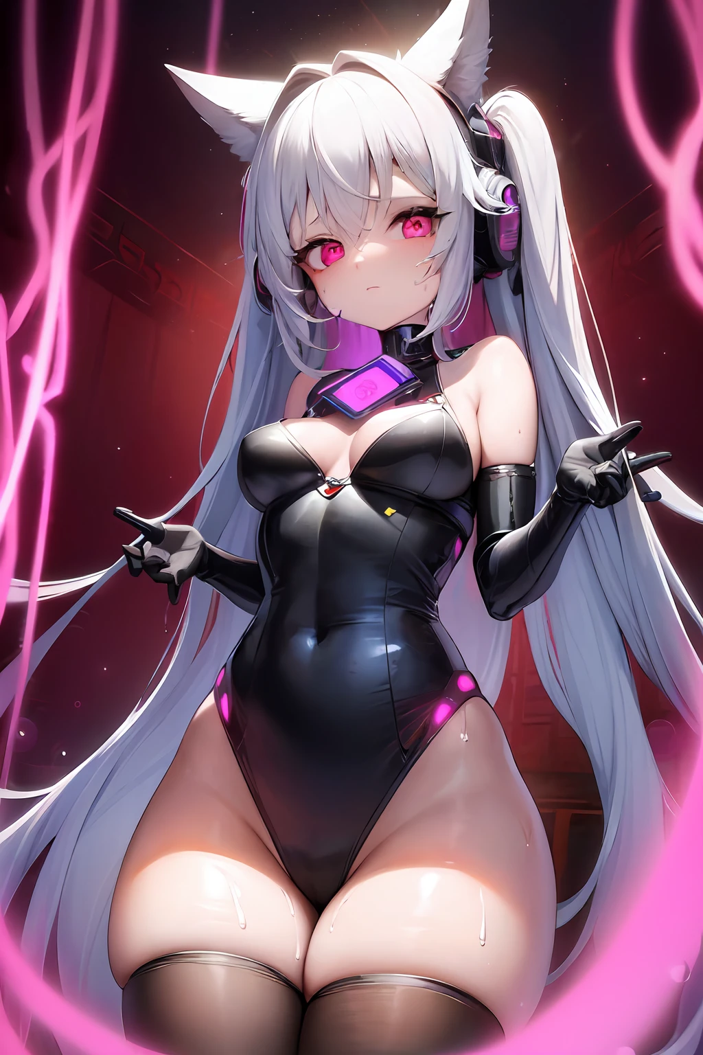(((masterpiece))), (((best quality))), ((ultra-detailed)),
(illustration), (1 girl),beautiful detailed eyes,small tit, twin-tail
, Anime-style,The girl is trapped inside a transparent, cylindrical
tank filled with green liquid, her limbs restrained and her body wired
with codes.(Brainwashing head-mounted display installed, eyes
covered.) She is being brainwashed by a nefarious organization, her
eyes dull and her mind in a fog. A heavy headgear is fastened to her
head, used to manipulate her thoughts and control her actions. (((A
thick cable is inserted into her genitals, injecting her with
mysterious fluids and substances.))) The room around her is sterile
and cold, with harsh fluorescent lights illuminating the scene.The
girl is surrounded by members of the evil organization, their faces
hidden behind masks and their intentions unknown. She tries to resist
their control, but her efforts are in vain as she continues to be
subjected to the cruel experiment.(yamanosusume)