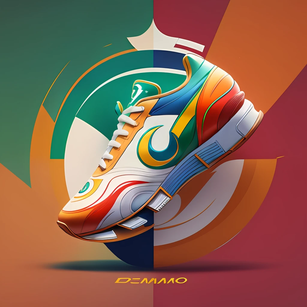 Um logotipo de escudo estilo futebol com cores vibrantes. Apresenta um design bem planejado, with sophisticated features and defined contours. Strong texture and frontal perspective character