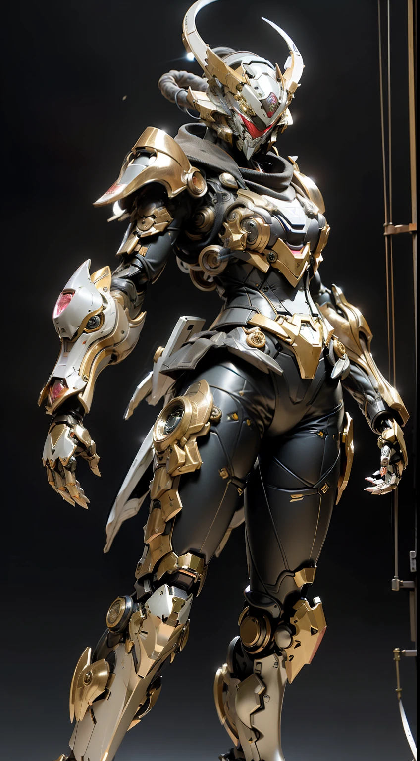 (Realistic: 1.2), (Realistic: 1.2), masutepiece, Best Quality, ultra-detailliert, very detailed illustration, Very detailed, intricate detailes, High resolution, Super Intricate Details, extremely detailed 8k CG wallpaper, (neons: 1.2), (Fiber optic body: 1.2), (Realistic metallic glow), cowboy lens, Caustics, Reflectors, Ray tracing, Devil theme, Silver and red body,Red body,Kamen Rider,Gundam,nebulas, Dark halo, Network Effects, (1 girl: 1.4), Solo, Alone, Mechawood Sumui, Mechanical parts, Robot joints, Single robot arm, Head dress, Mechanical halo, Star Halo, Complex mechanical tights, mecha corset, Kimono, fully armoured, Red Eyes, Glowing eyes, Eye Track, Random expressions, Random movement, ancient japanese architecture, Ponds, Starry sky, sky line, ((Sexy, Colossal tits:2.7, Same as, Colossal tits:2.7, Same as, Colossal tits:2.7, low cut,bigtits,Accentuated cleavage,sideboob barbosa,perfectly proportions,Sensual female body,Overhanging udder)),城市,nighttime scene,(((Sensual female body:2.7,Overhanging udder、Sensual female body:2.7,Overhanging udder)))、((More feminine body:1.6))、cloaks