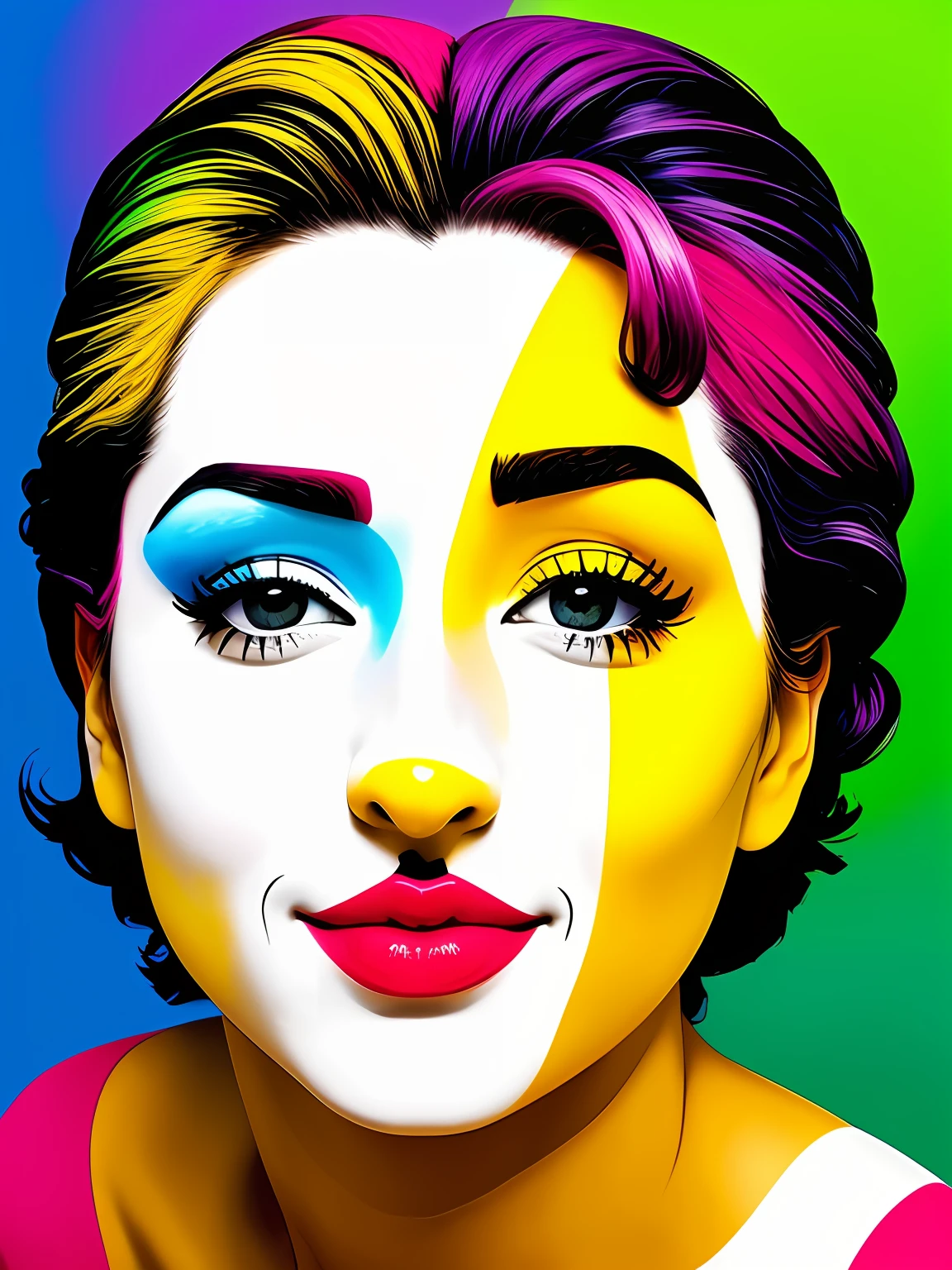 "Imagine uma obra de arte retratando um suculento,MelBanana colorido, Bright as a rainbow. BANANA is the central point of the composition, com suas formas e contornos suaves, convidando os espectadores a apreciarem sua beleza. The color palette is vibrant and lush, with rich and vivid tones that blend harmoniously on the surface of A BANANA . Vermelhos intensos, laranjas brilhantes, amarelos dourados, verdes exuberantes, azuis profundos e roxos encantadores criam uma sinfonia de cores que envolvem a fruta. Small details of light and shadow add depth and realism to the image, Making The Banana Look Almost Palpable. Through this artistic representation,acolchoamento ROMERO Brito, The Banana becomes a symbol of vitality, frescor e alegria, cativando os espectadores e convidando-os a saborear sua beleza colorida." ,EDUARDO KOBRA E ROMERO BRITO