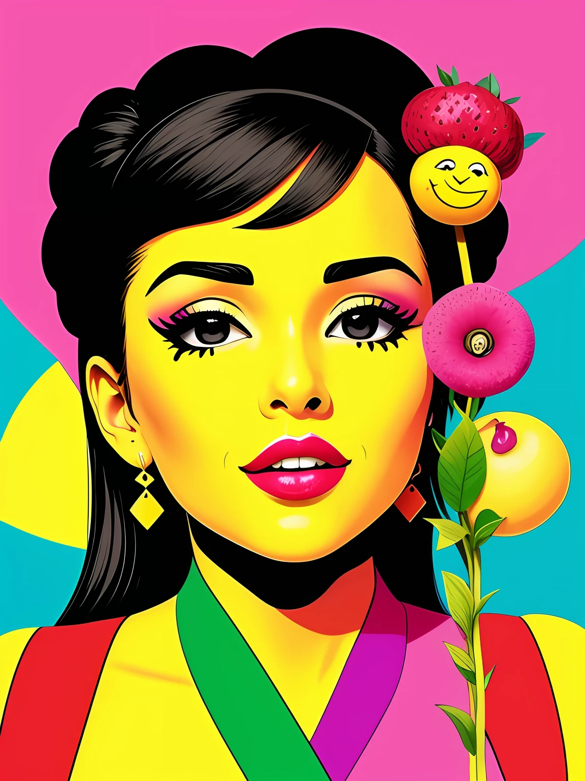 "Imagine uma obra de arte retratando um suculento,MelBanana colorido, Bright as a rainbow. BANANA is the central point of the composition, com suas formas e contornos suaves, convidando os espectadores a apreciarem sua beleza. The color palette is vibrant and lush, with rich and vivid tones that blend harmoniously on the surface of A BANANA . Vermelhos intensos, laranjas brilhantes, amarelos dourados, verdes exuberantes, azuis profundos e roxos encantadores criam uma sinfonia de cores que envolvem a fruta. Small details of light and shadow add depth and realism to the image, Making The Banana Look Almost Palpable. Through this artistic representation,acolchoamento ROMERO Brito, The Banana becomes a symbol of vitality, frescor e alegria, cativando os espectadores e convidando-os a saborear sua beleza colorida." , ROMERO BRITO