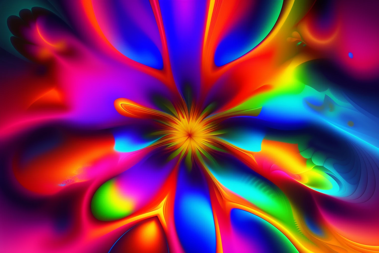 a computer generated image of a colorful flower with a large center, psychedelic digital art, trippy fractals, psychedelic fractal art, hallucinatory art, fractal algorightmic art, psychedelic fractals, abstract fractal art, fractal art, psychedellic fractals, dmt art, elaborate digital art, digital art ”, digital art”